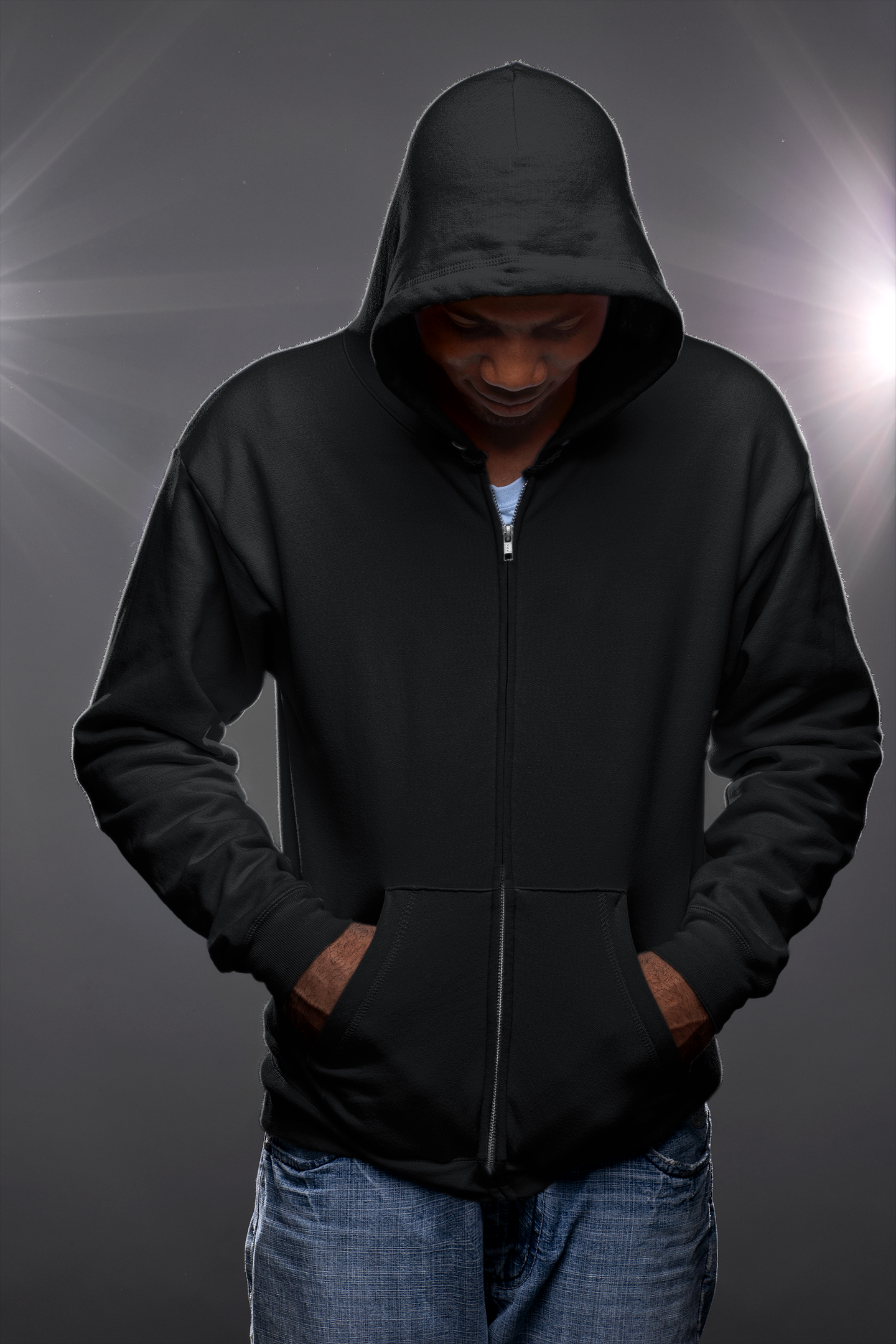 Black Snowsoft Unisex Zipper Hoodie