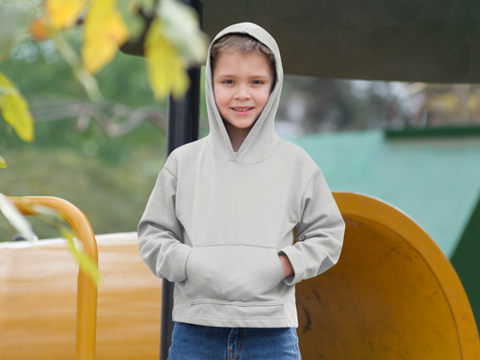 Grey HTR Kids premium Snowsoft Pullover Hoodie