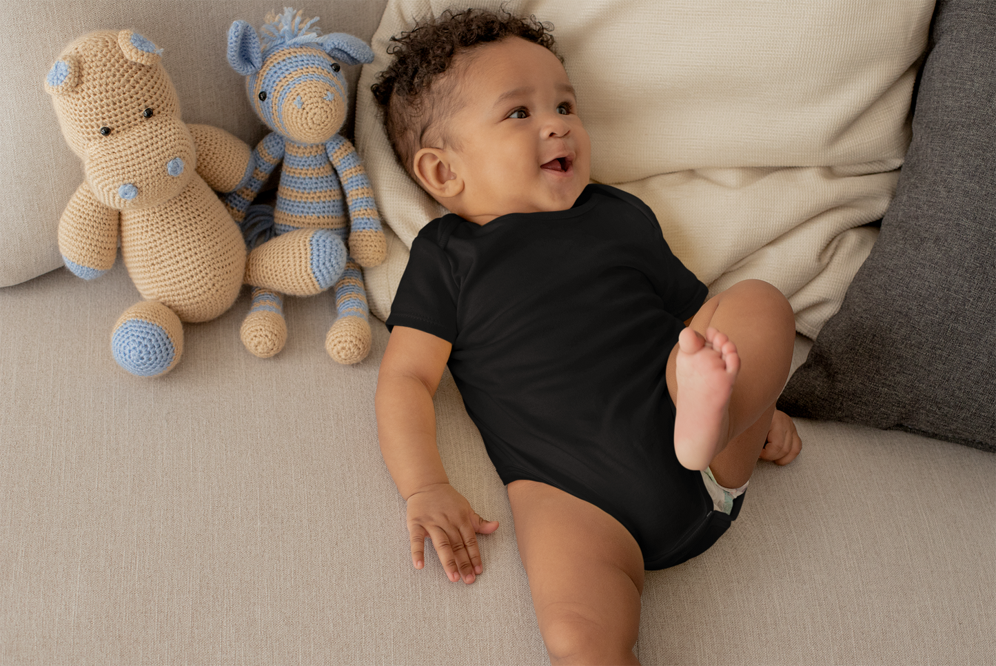 Black Kids Premium 160 Infant Romper
