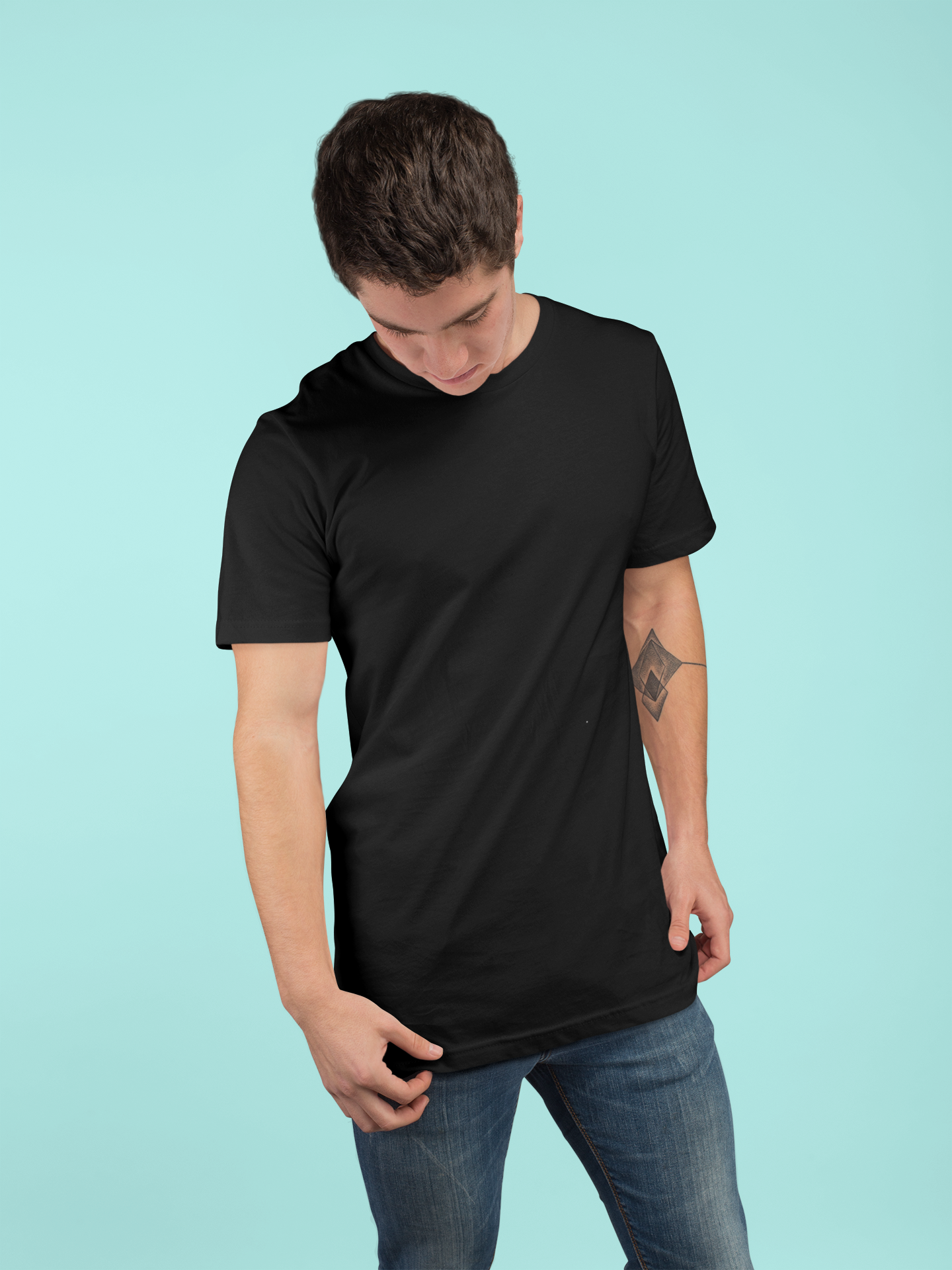 Black Premium Venus 180 GSM Unisex Round Neck