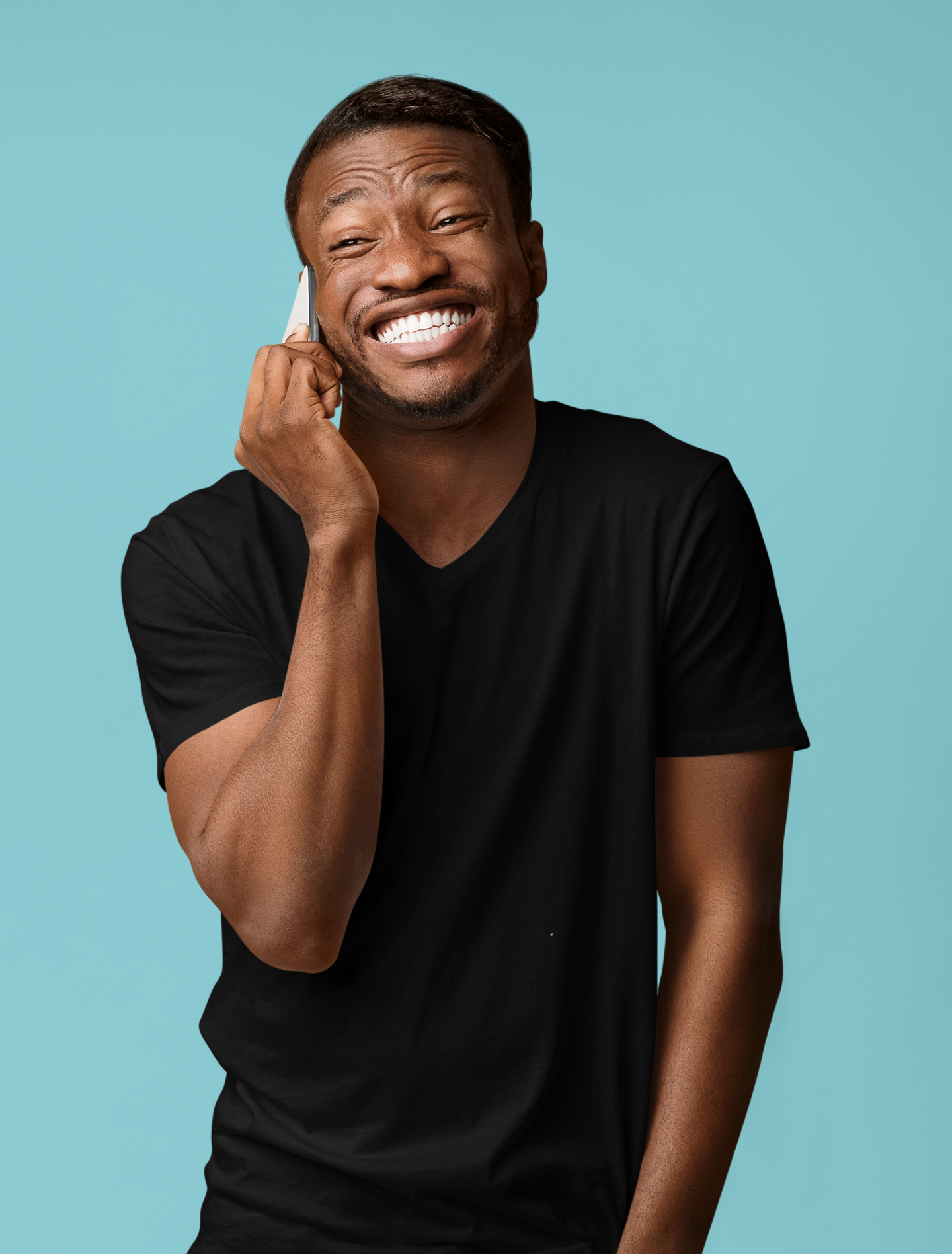 Black Men Premium 160 V-Neck