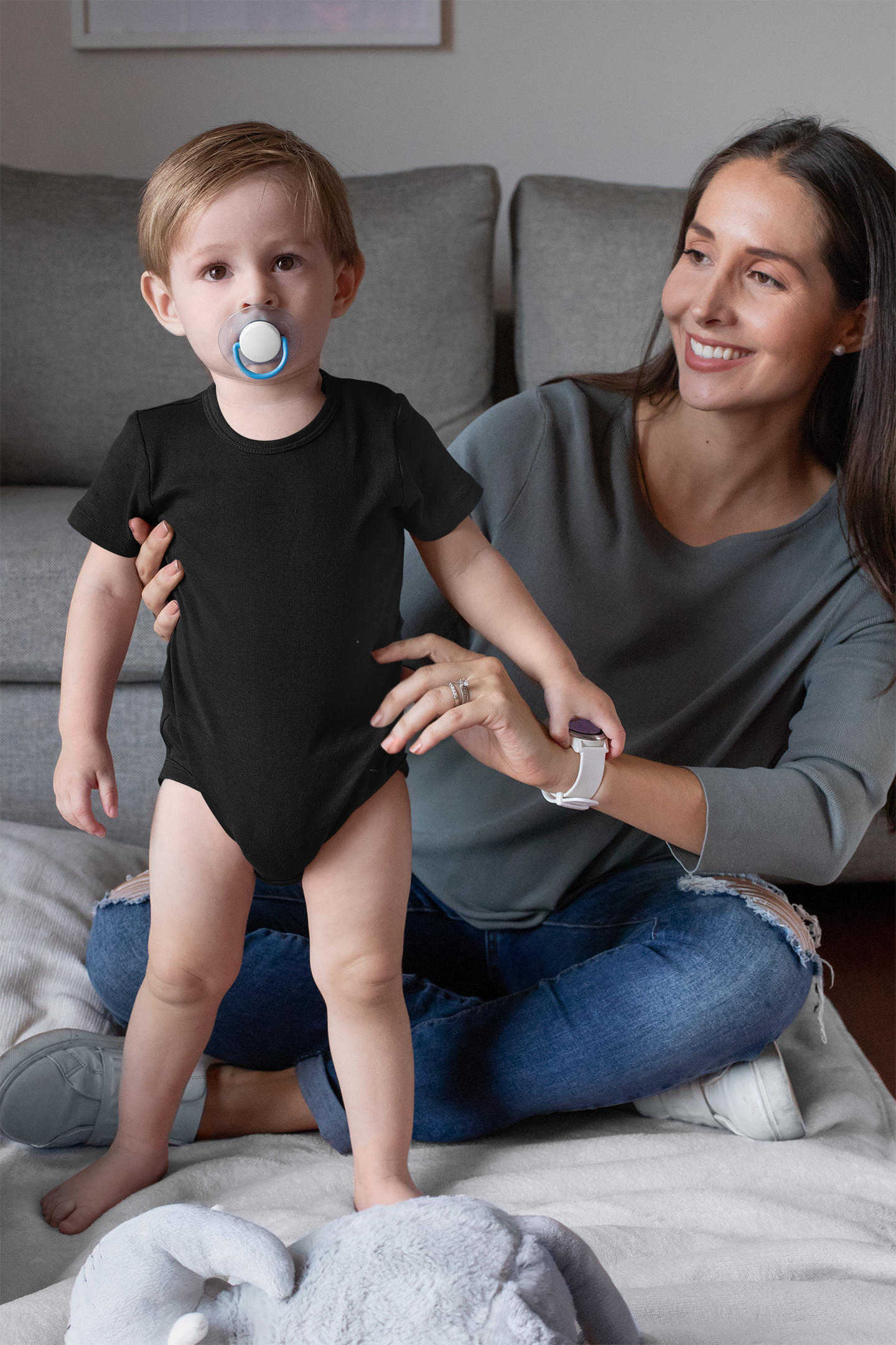 Black Kids Premium 160 Infant Romper