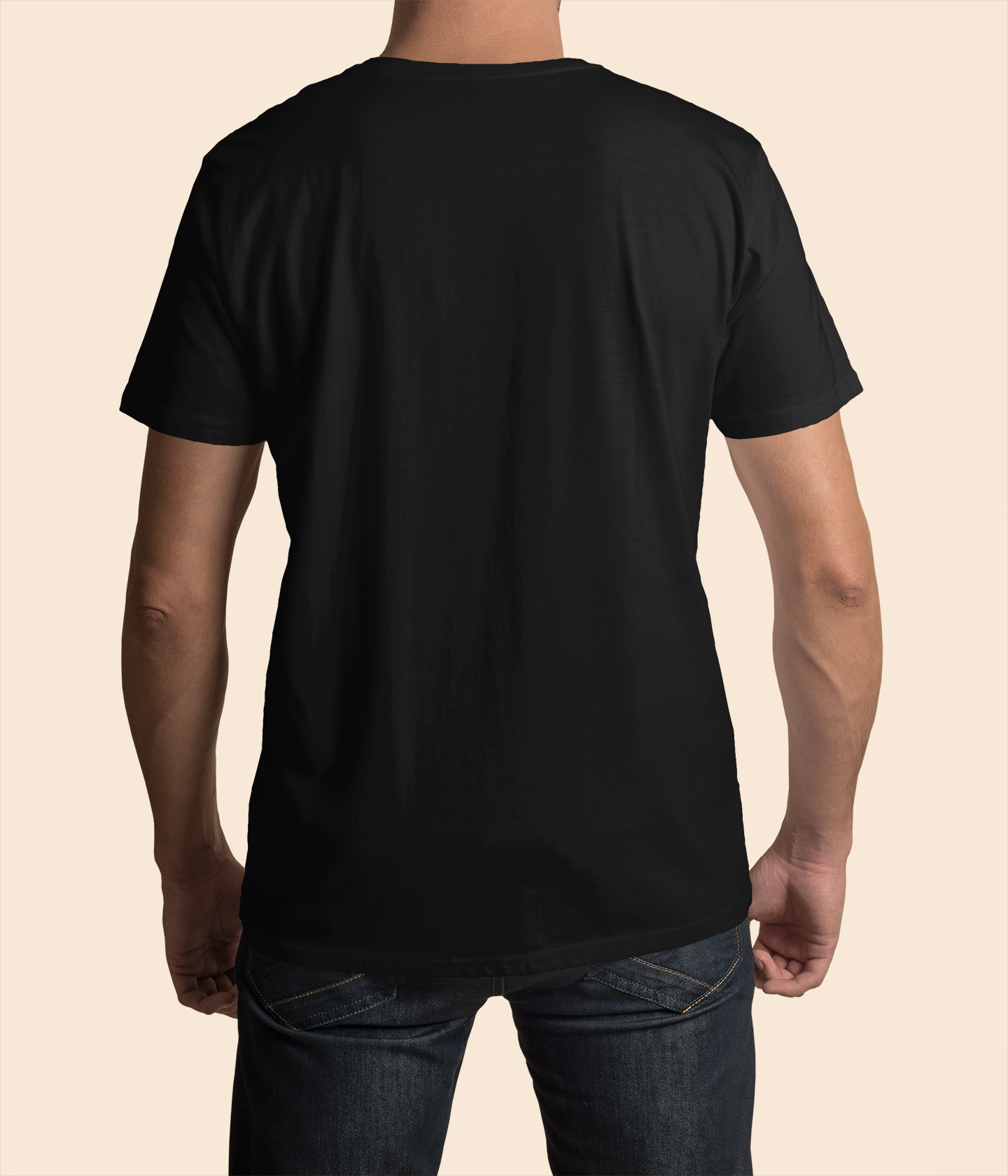 Black Men Premium 160 V-Neck