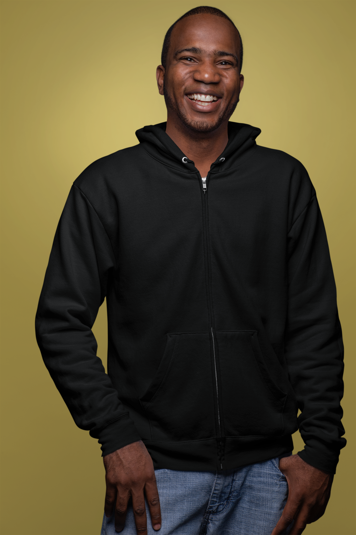 Black Snowsoft Unisex Zipper Hoodie