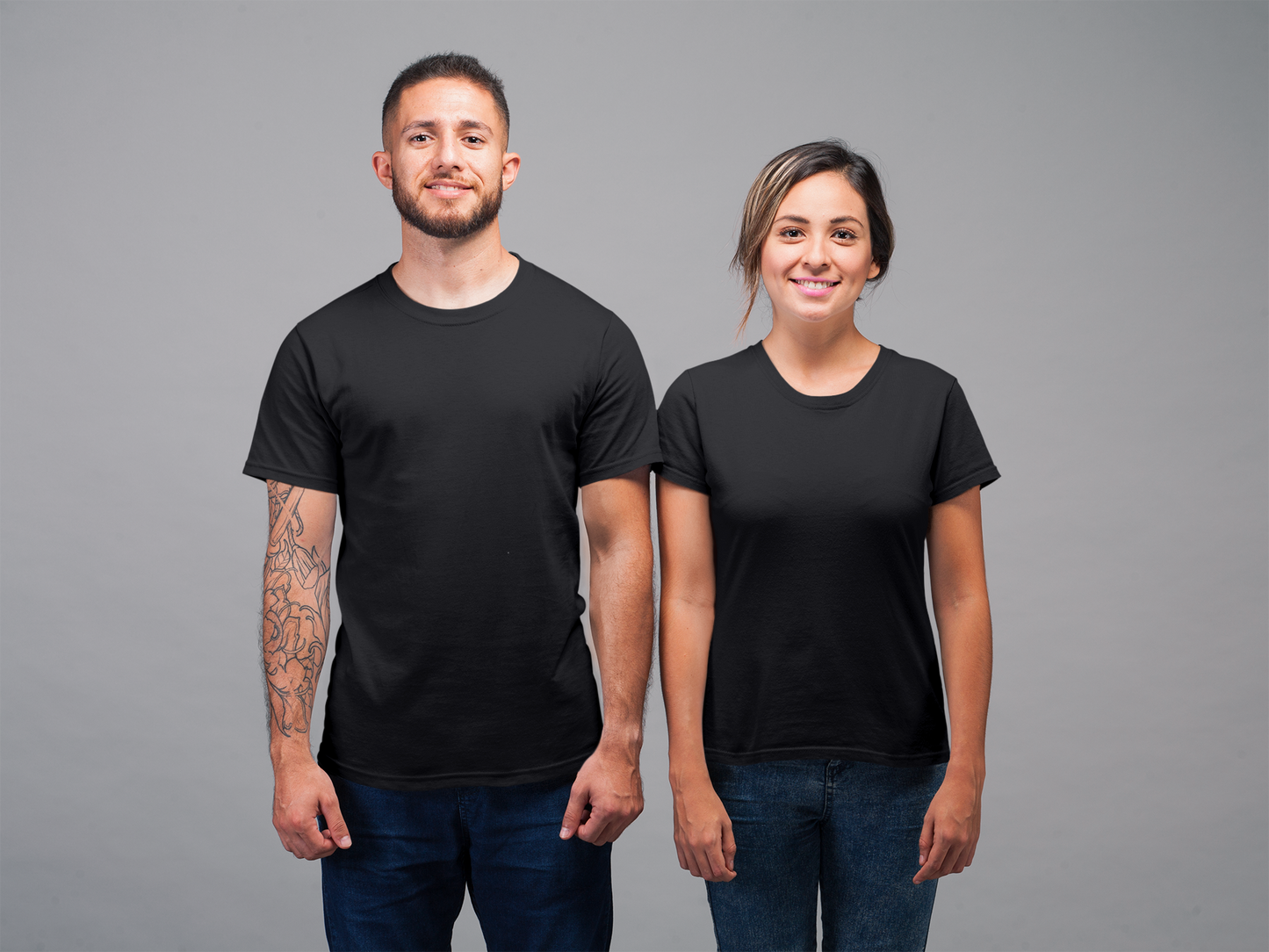 Black Premium Organic 180 GSM Unisex Round Neck
