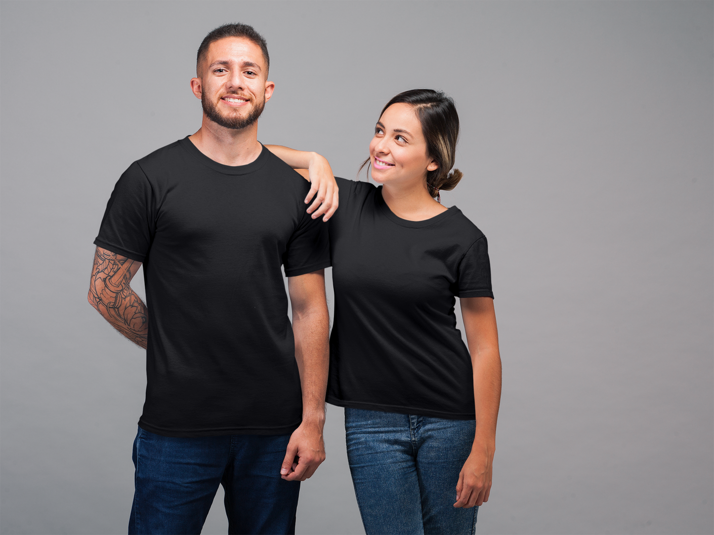Black Premium Organic 180 GSM Unisex Round Neck