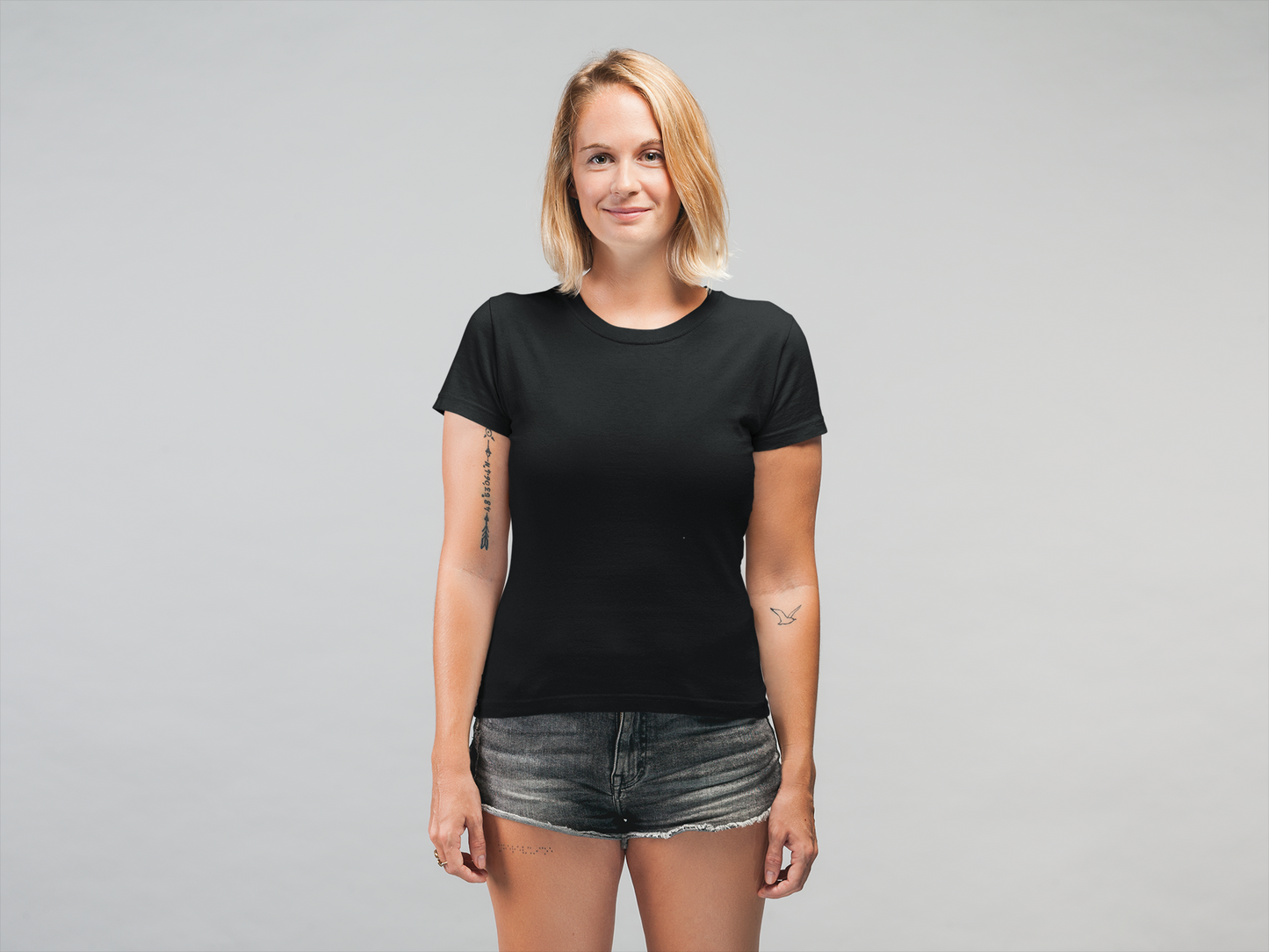 Black Premium Supima 180 GSM Unisex Round Neck