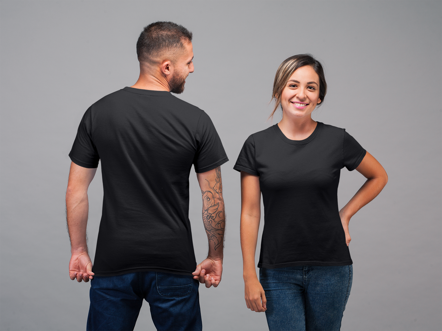 Black Premium Organic 180 GSM Unisex Round Neck