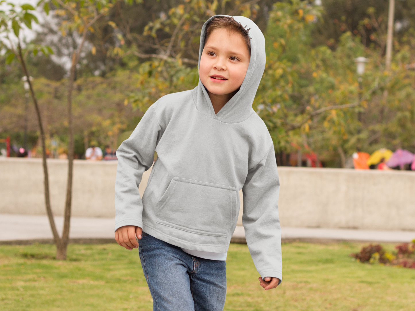 Grey HTR Kids premium Snowsoft Pullover Hoodie