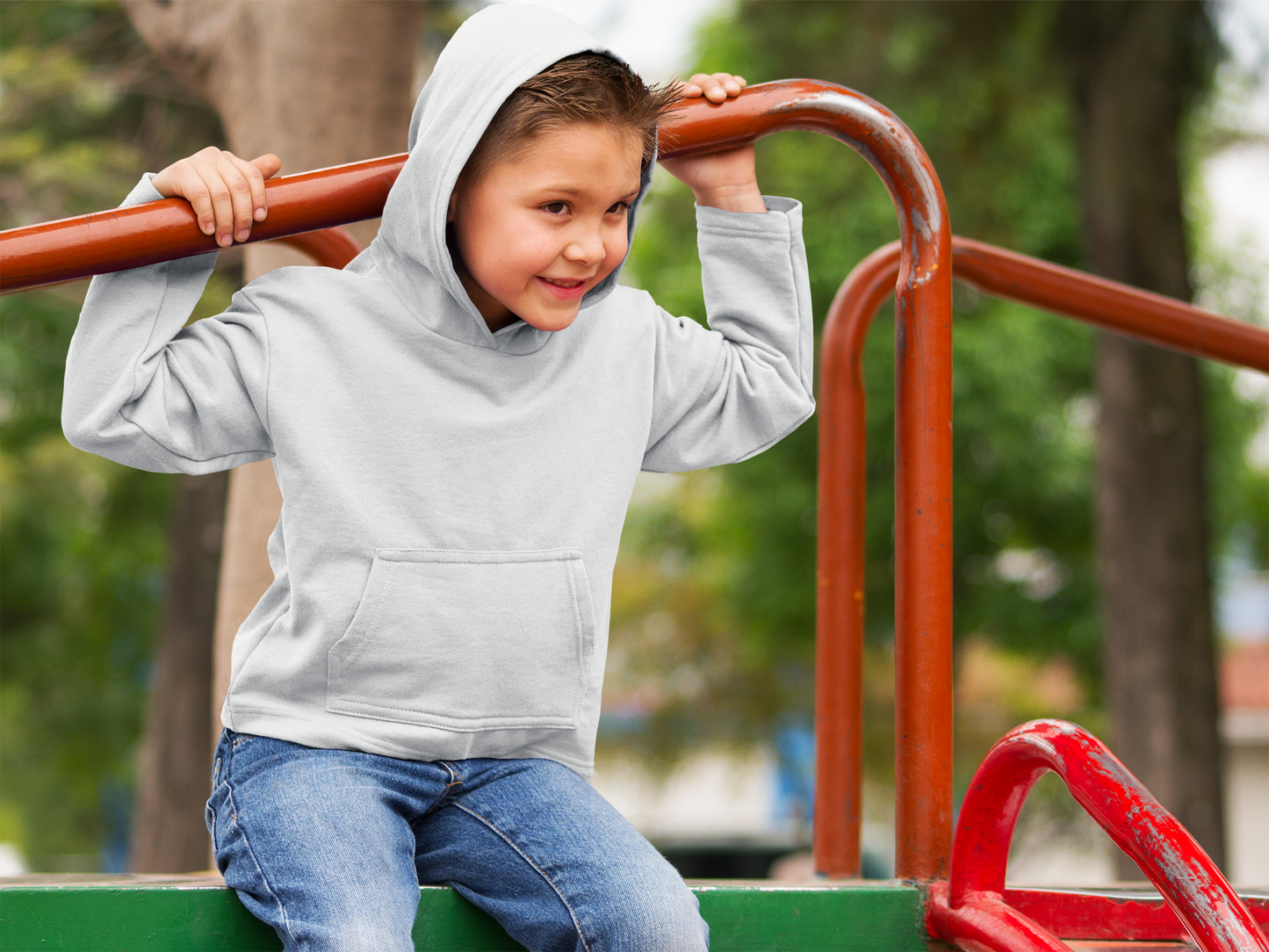 Grey HTR Kids premium Snowsoft Pullover Hoodie