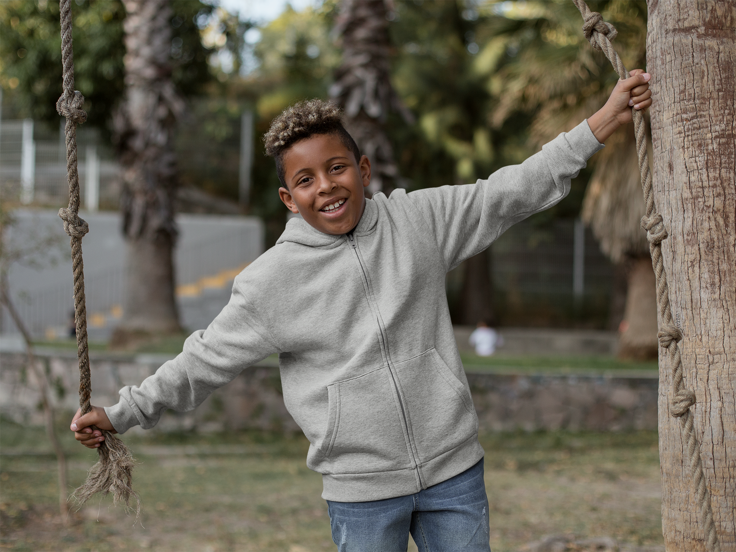 Grey HTR  Kids premium Snowsoft Zipper Hoodie