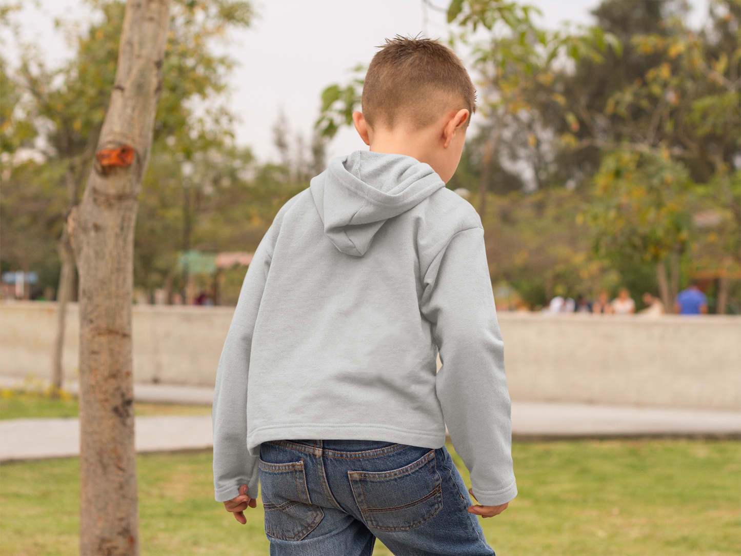 Grey HTR Kids premium Snowsoft Pullover Hoodie