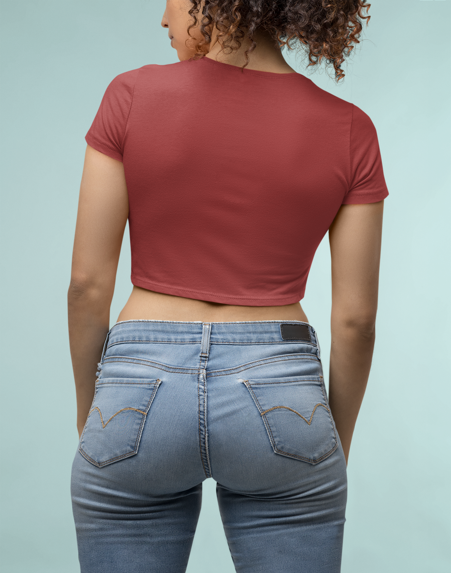 Red Premium 160 Women Crop Top