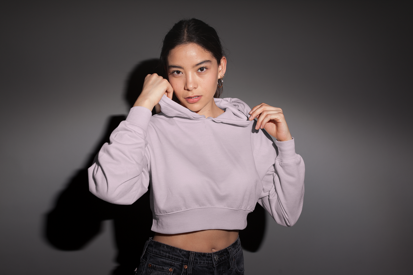 Soft Pink Snowsoft Women Crops Hoodie
