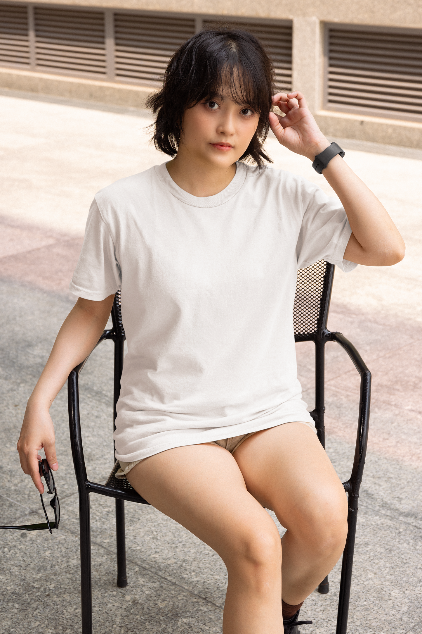 White Premium 240 GSM Unisex Round Neck