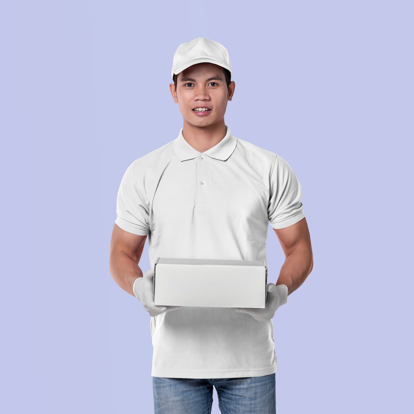 White Smart Tech Unisex Polo