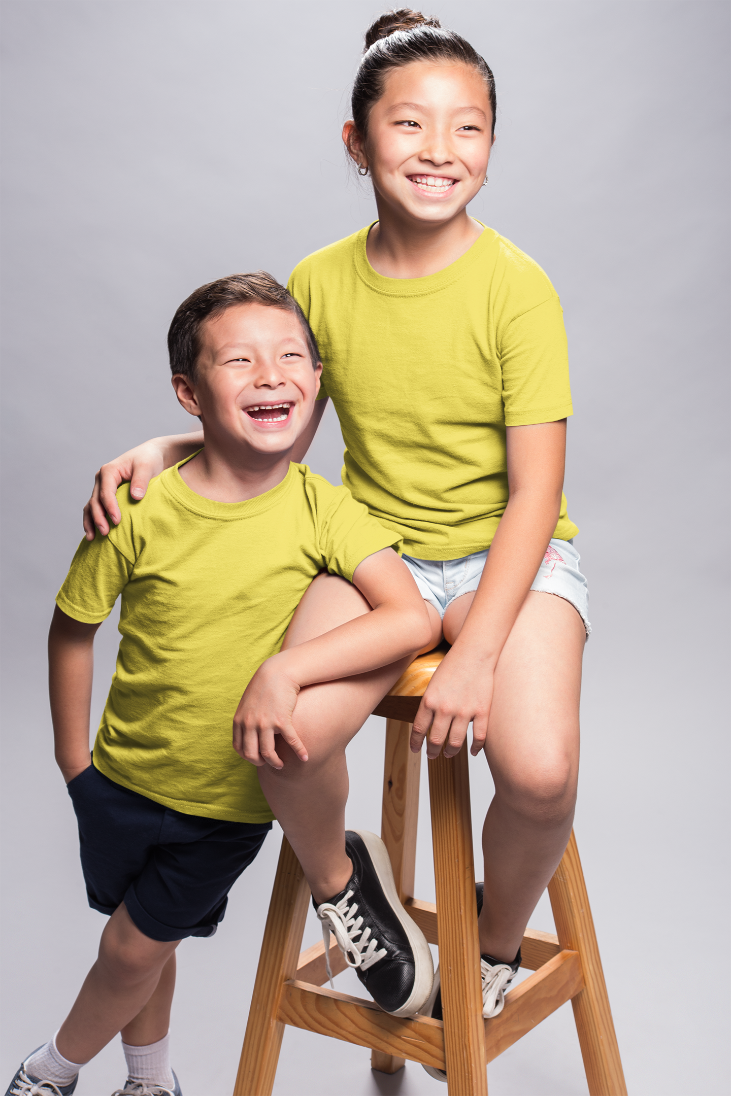 Yellow Kids Premium 160 Toddler Round Neck