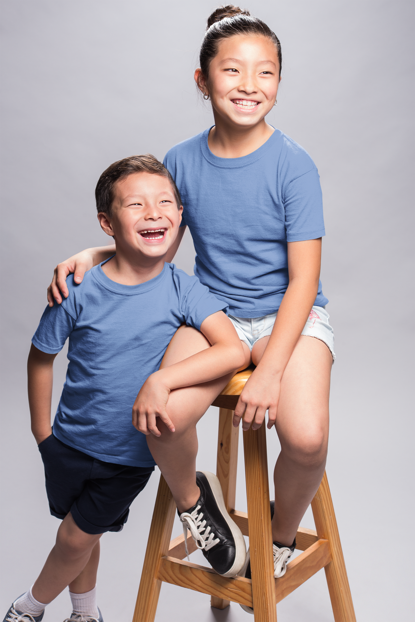Royal Blue Kids Premium 160 Round Neck