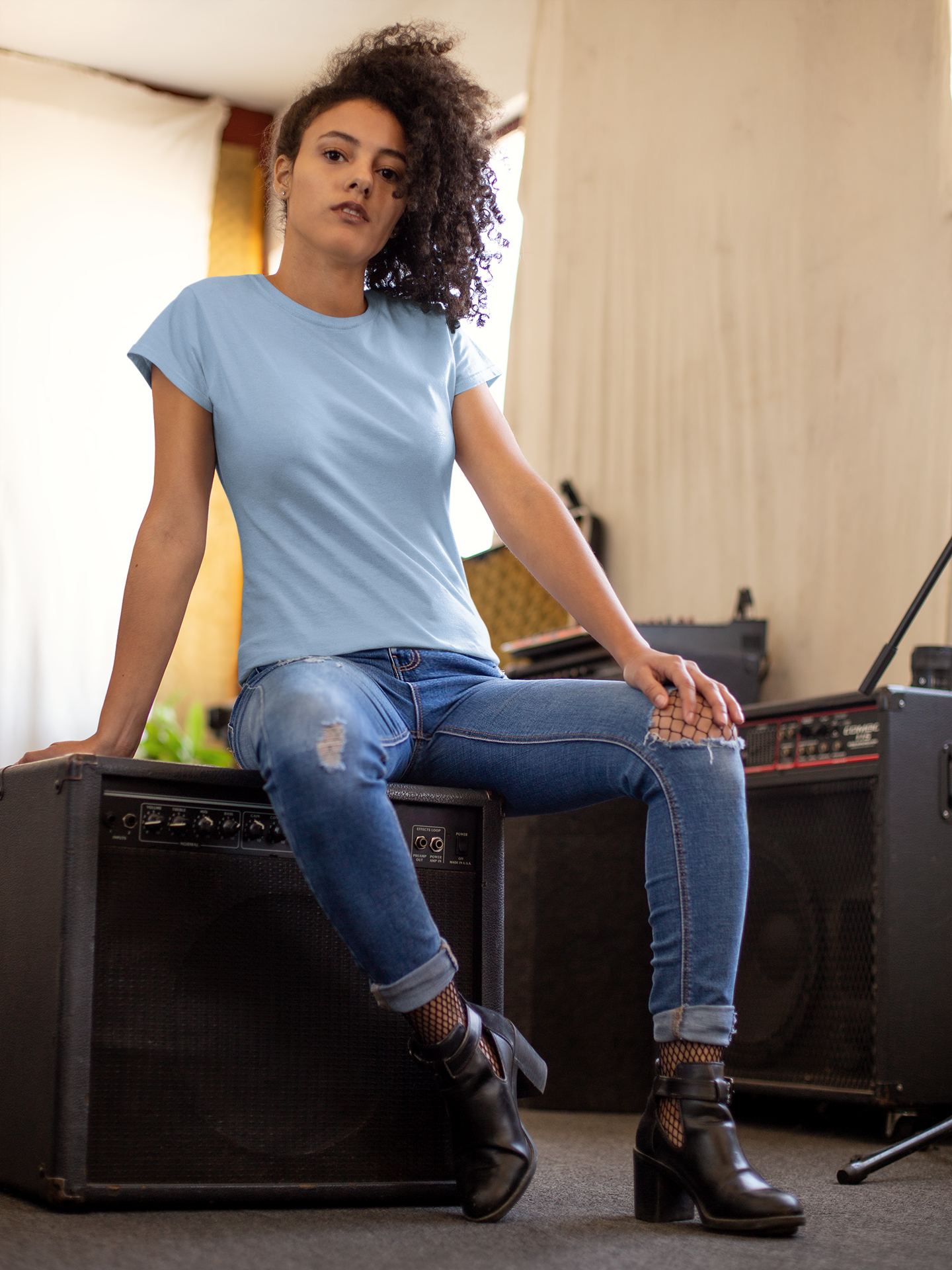 Ocean Blue Premium 160 GSM Unisex Round Neck