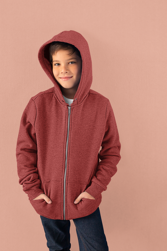 Red  Kids premium Snowsoft Zipper Hoodie