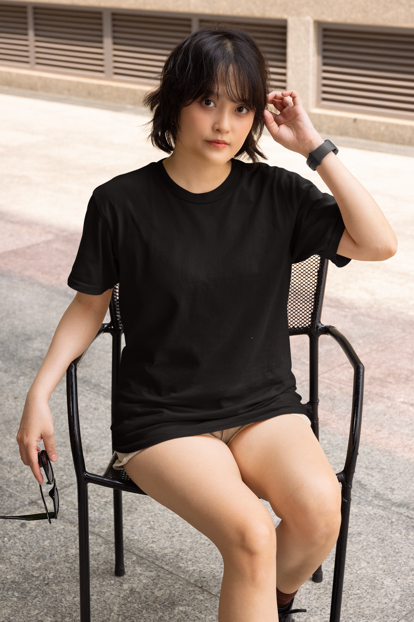 Black Premium 240 GSM Unisex Round Neck