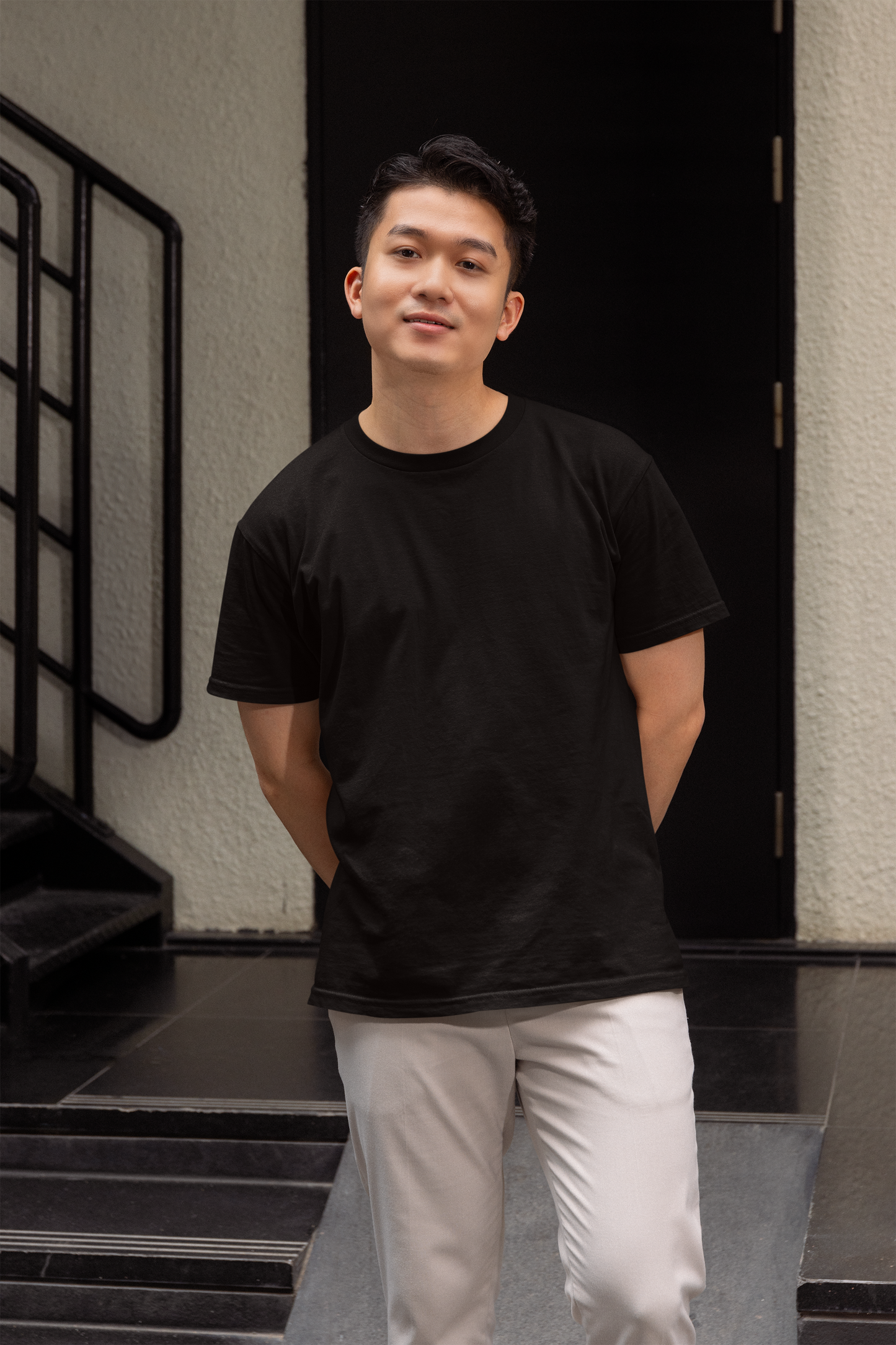 Black Premium 240 GSM Unisex Round Neck