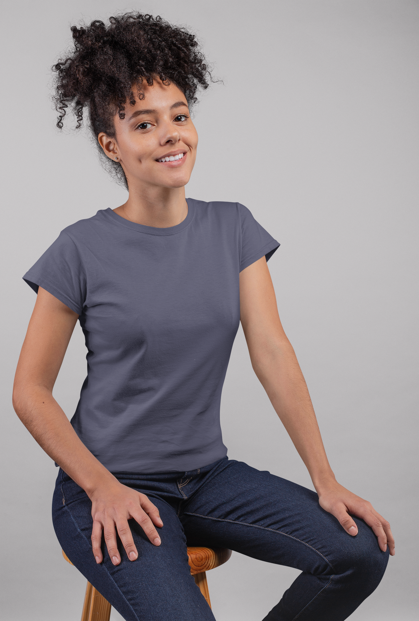 Navy Blue Premium 160 GSM Unisex Round Neck