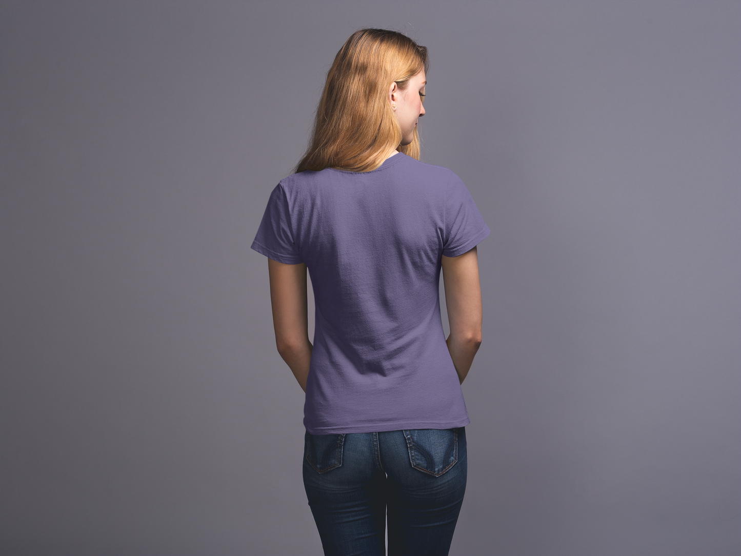 Purple Premium 160 Women Round Neck