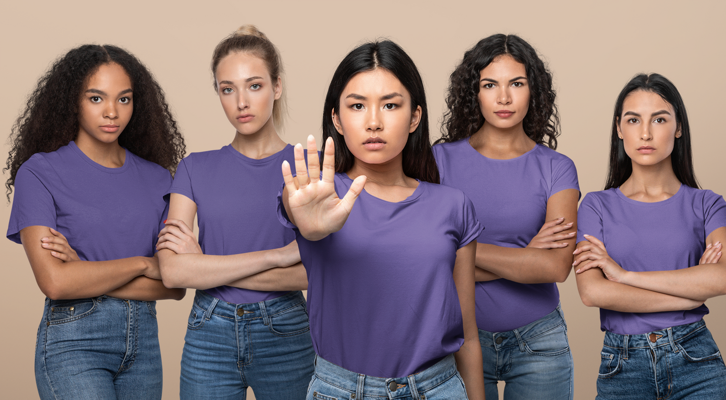 Purple Premium 160 Women Round Neck