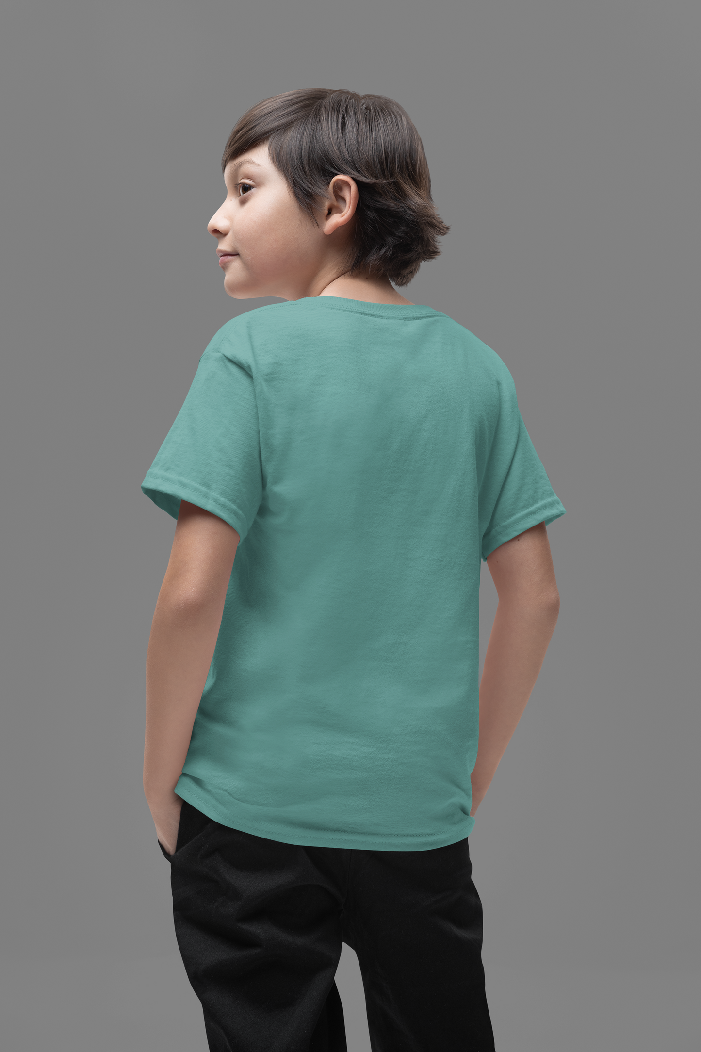Teal Kids Premium 160 Round Neck