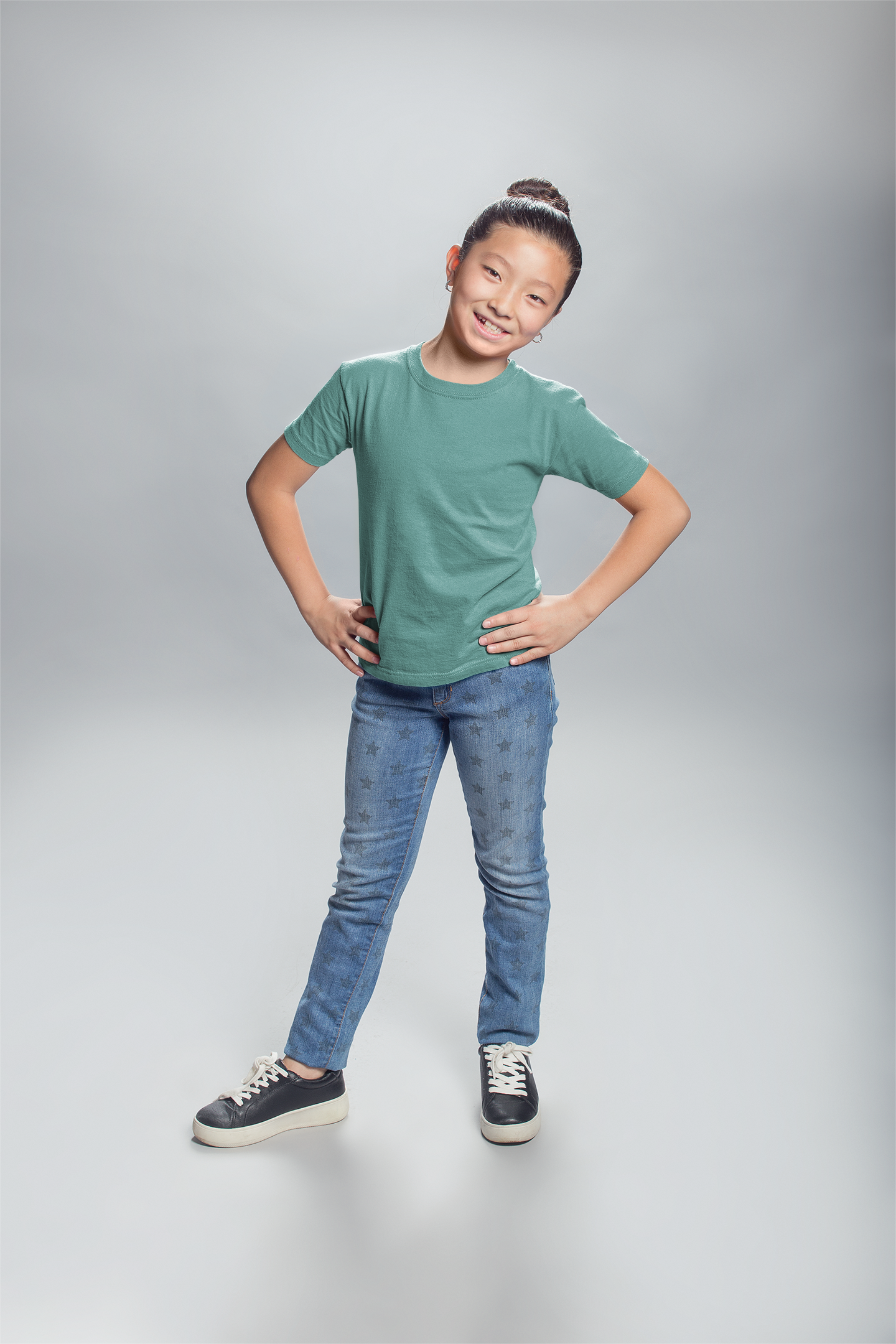 Teal Kids Premium 160 Round Neck