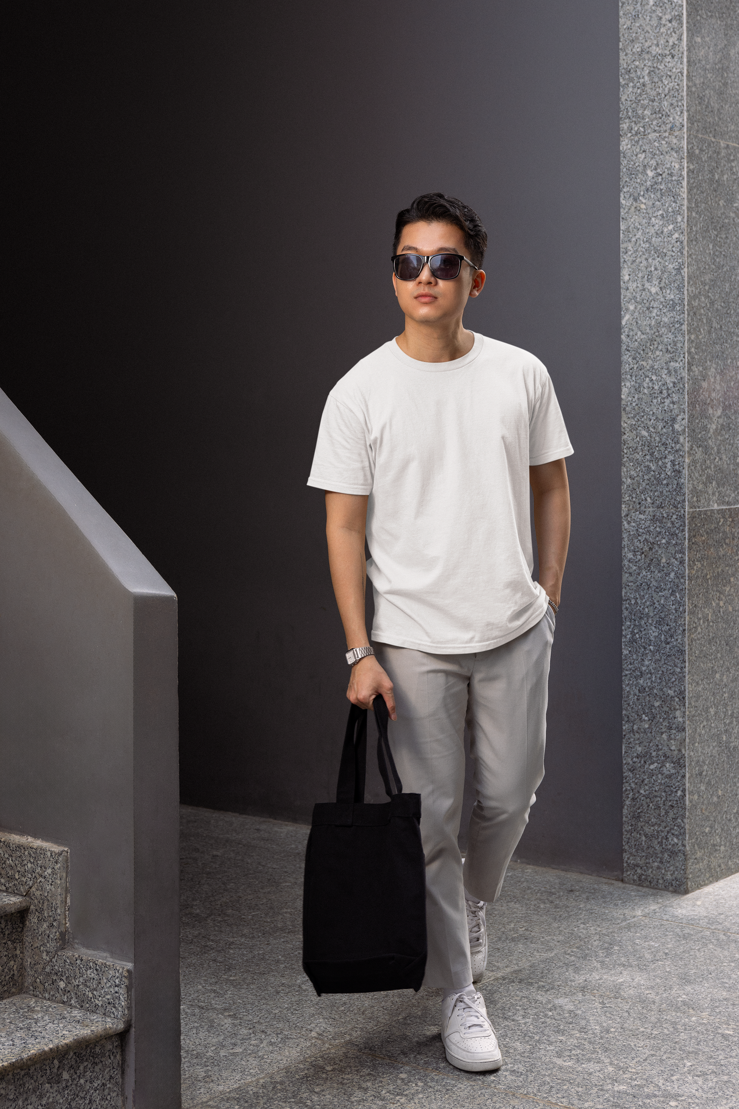 White Premium Supima 180 GSM Unisex Round Neck