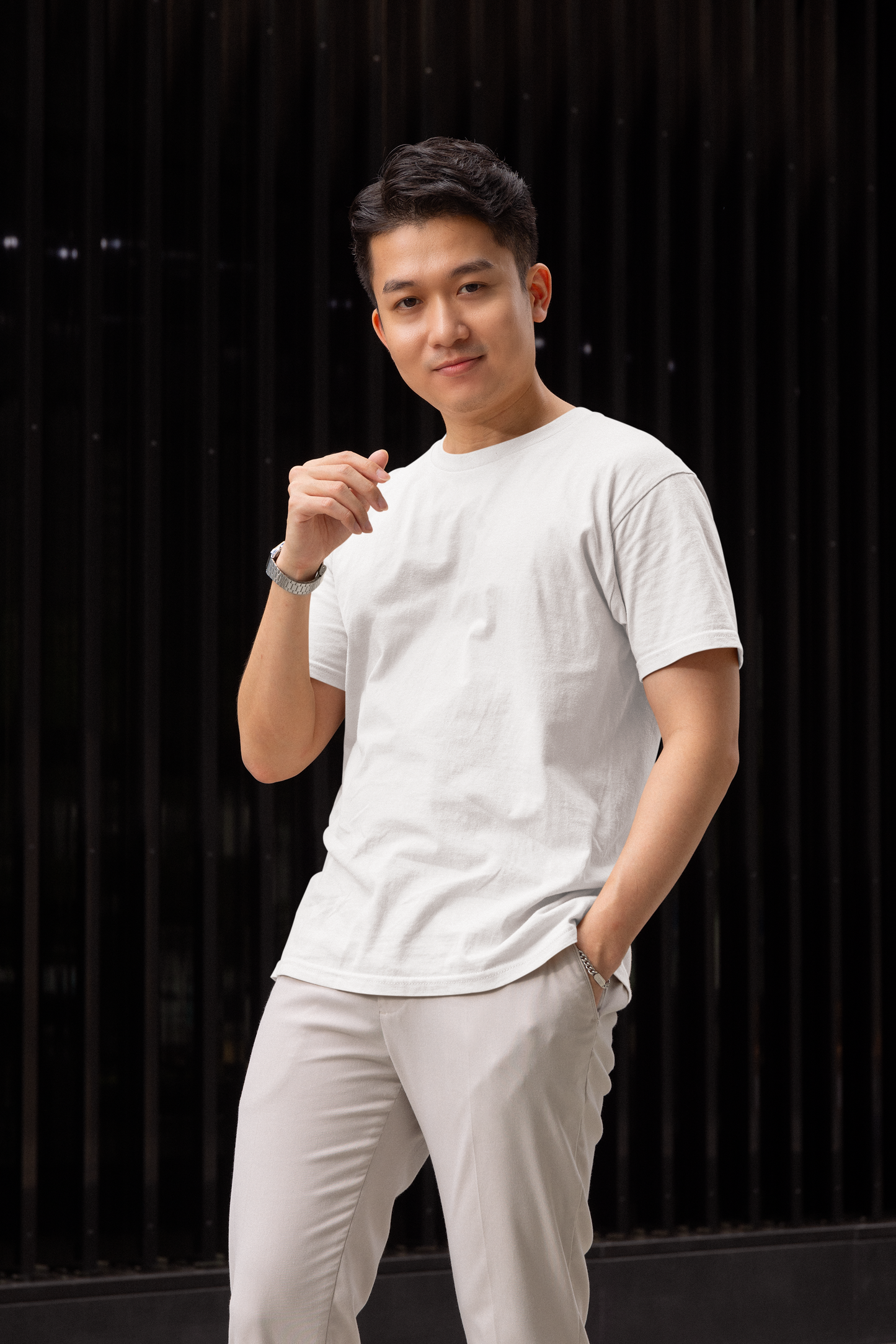 White Premium 240 GSM Unisex Round Neck