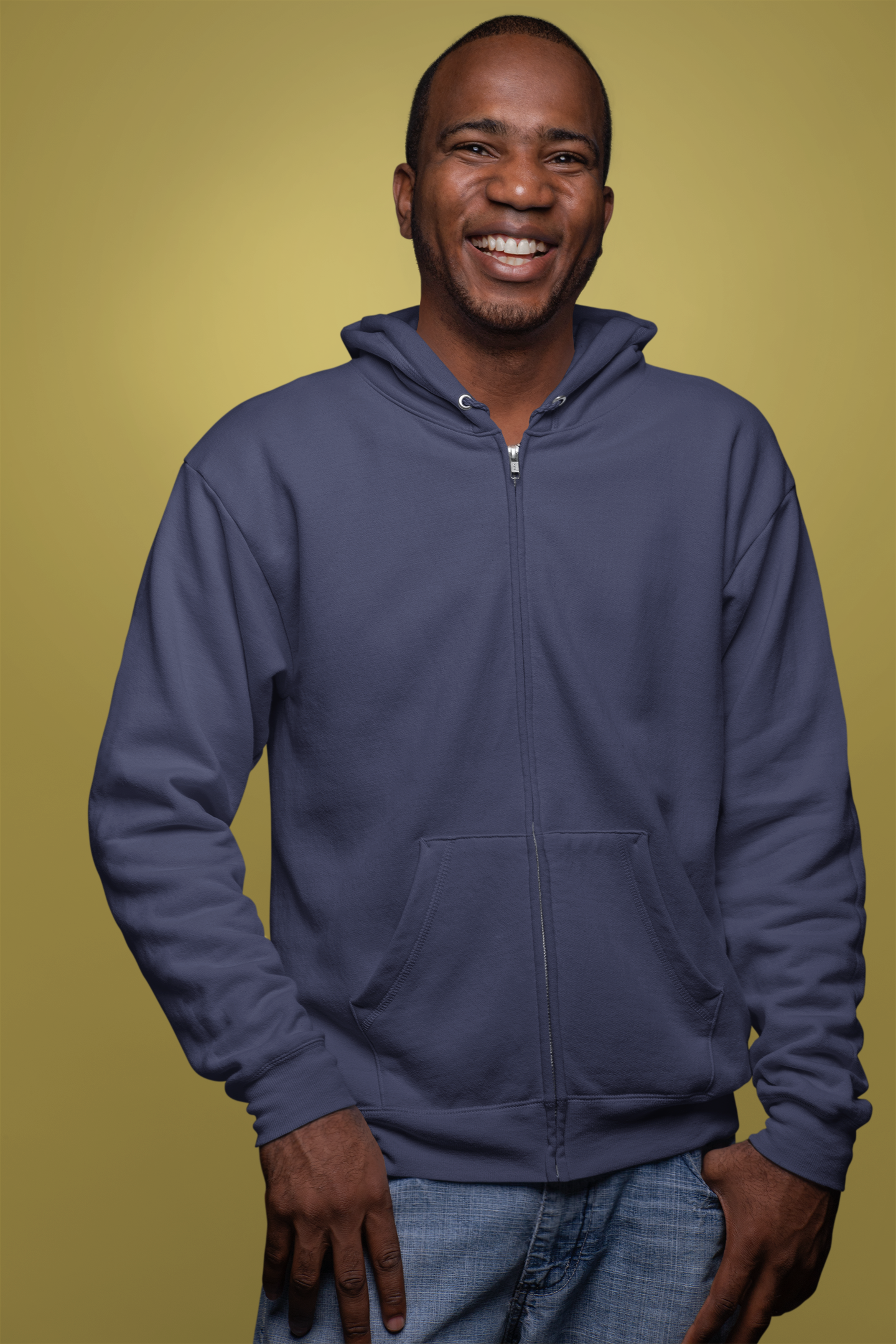 Navy Blue Snowsoft Unisex Zipper Hoodie