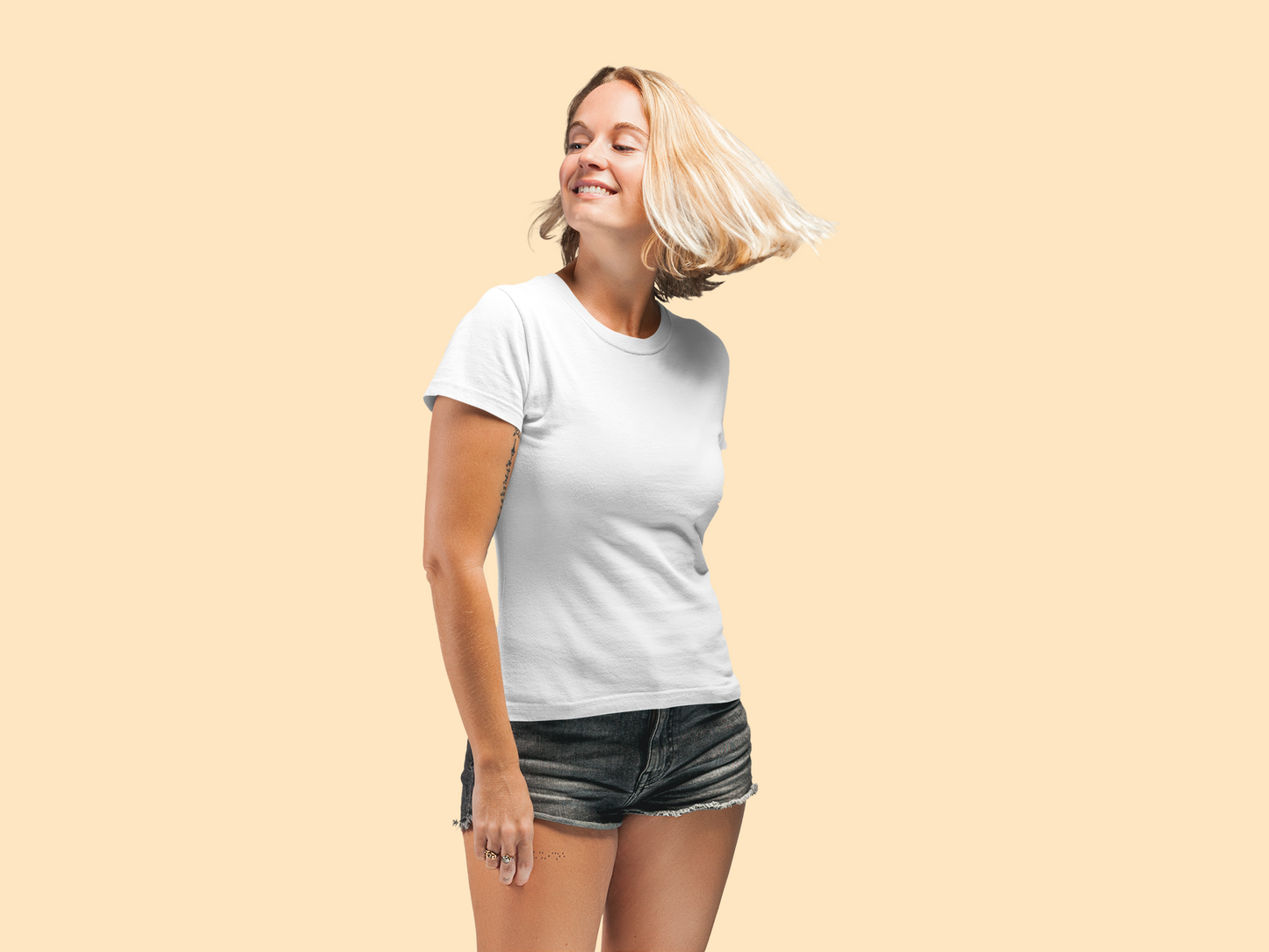 White Premium Supima 180 GSM Unisex Round Neck