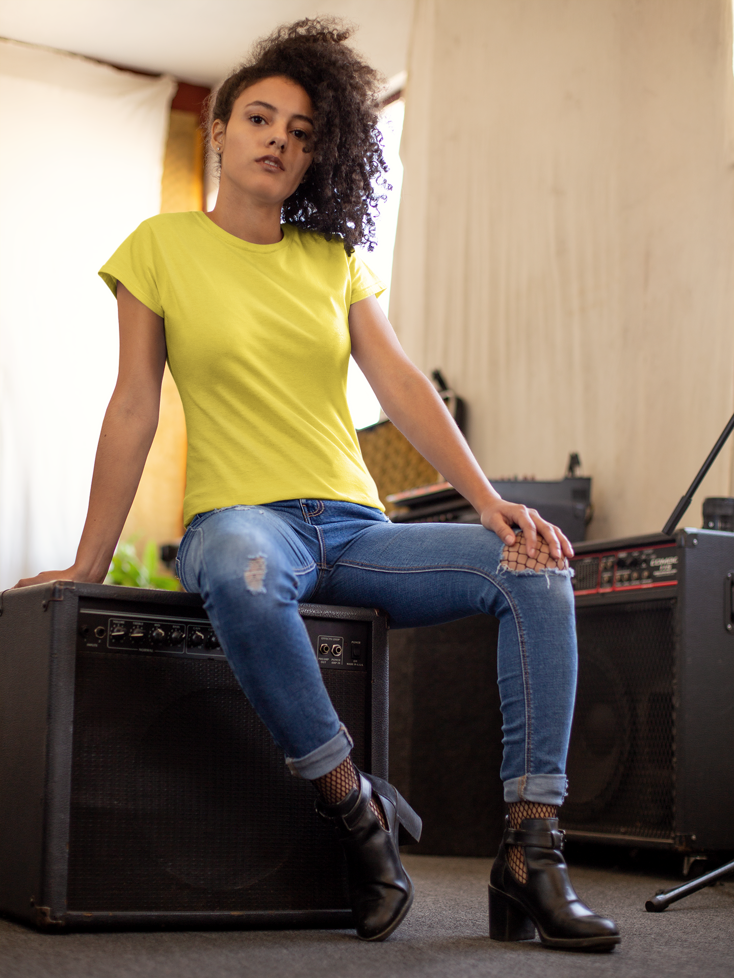 Yellow Premium 160 GSM Unisex Round Neck