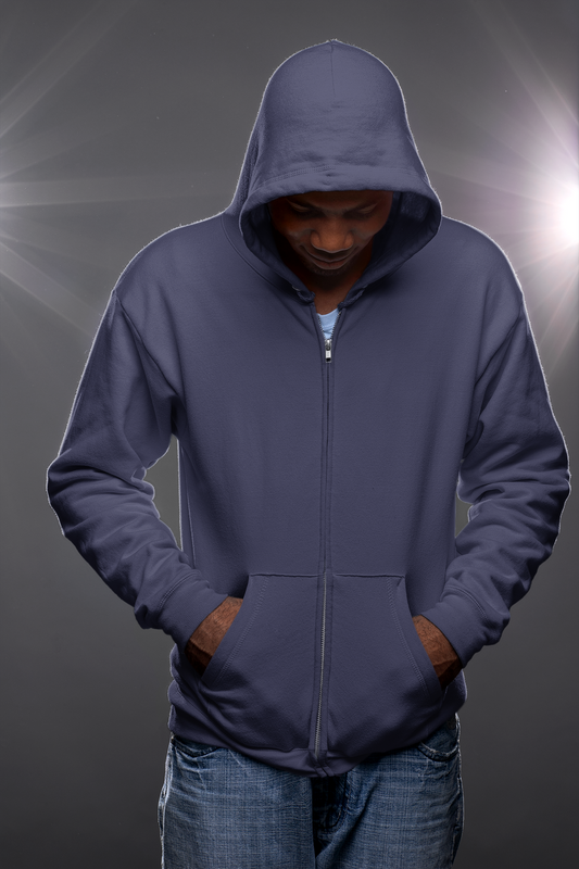 Navy Blue Snowsoft Unisex Zipper Hoodie