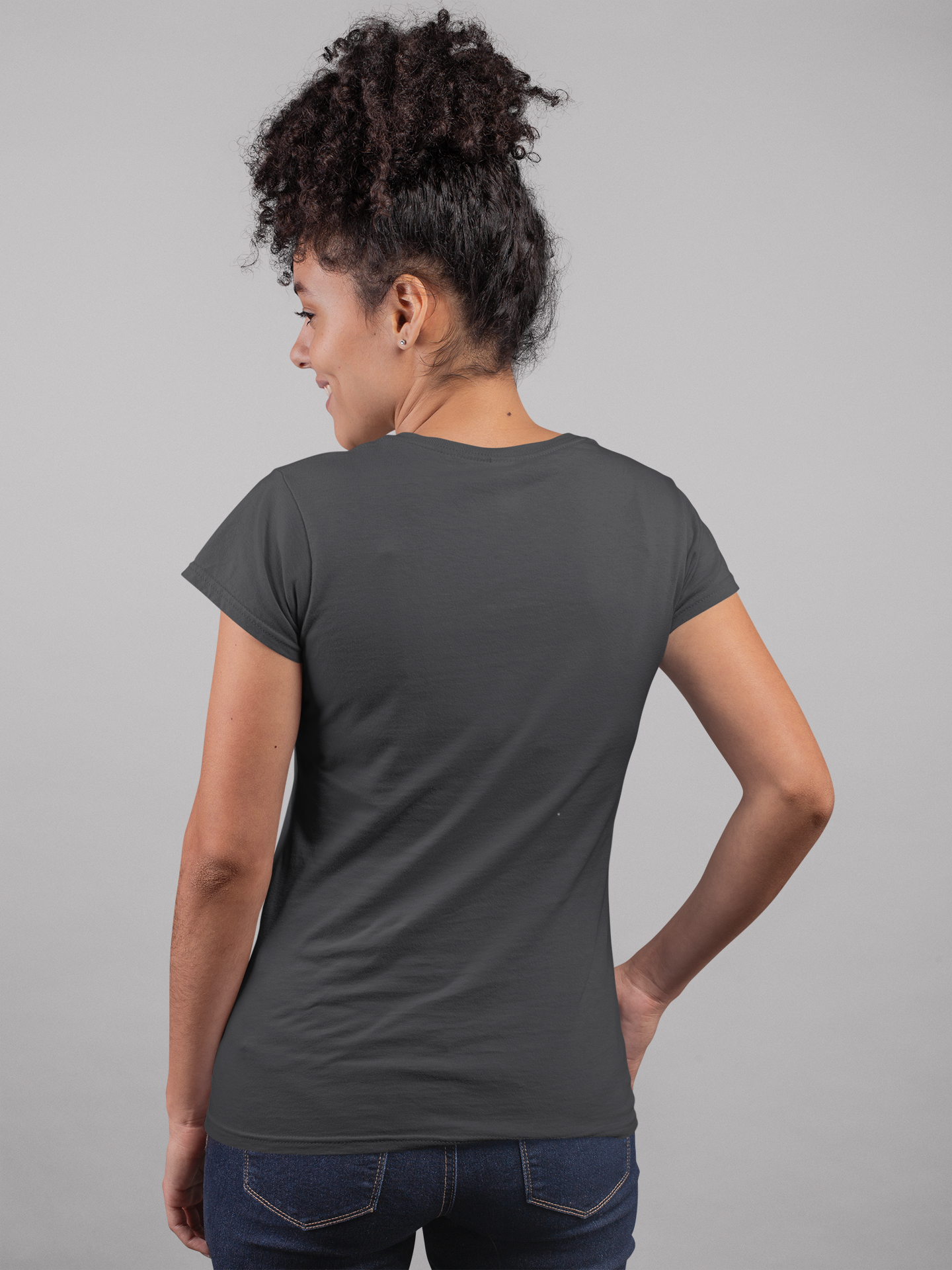 Black HTR Premium 160 GSM Unisex Round Neck
