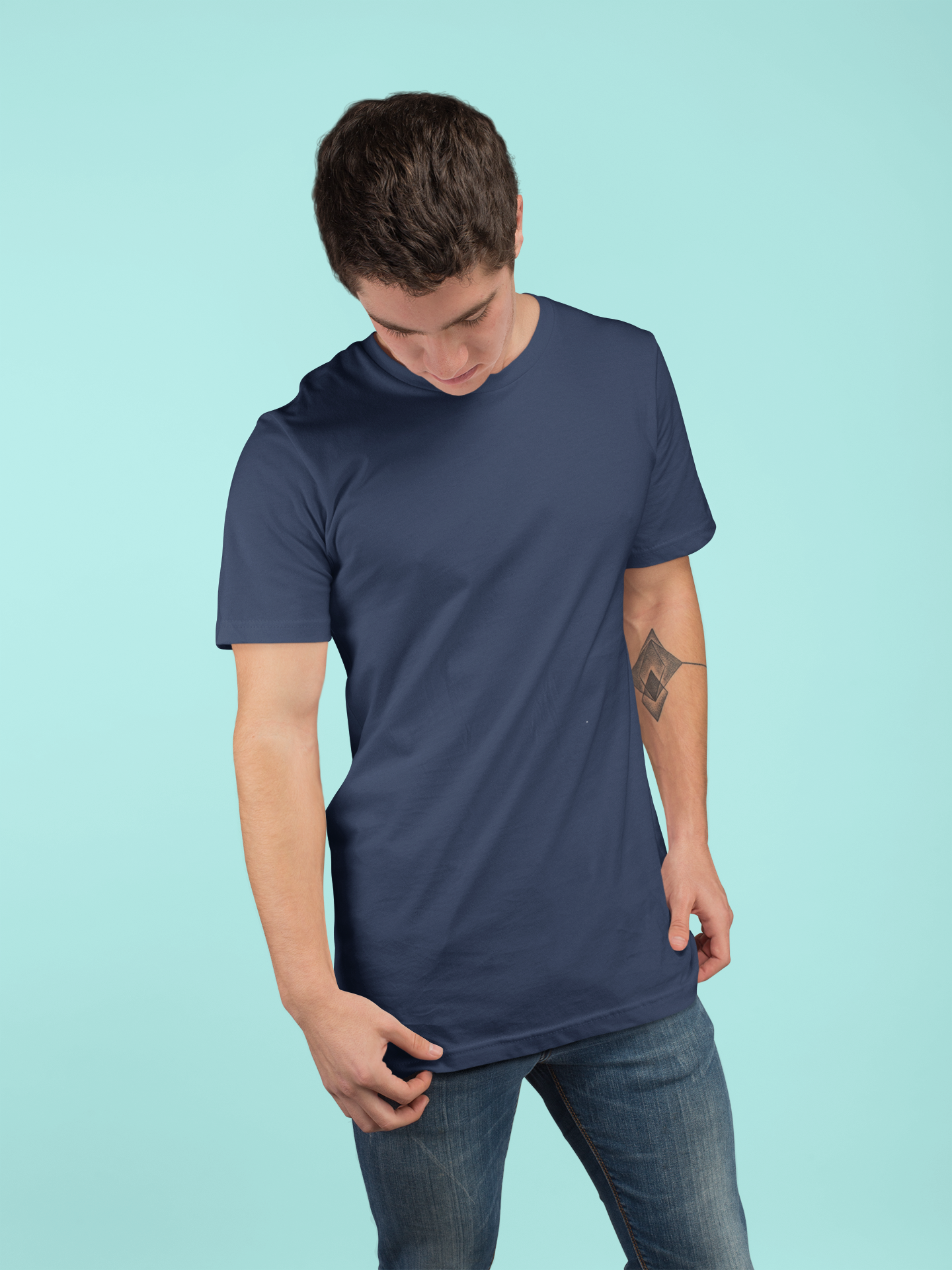 Dark Navy Blue Premium Venus 180 GSM Unisex Round Neck