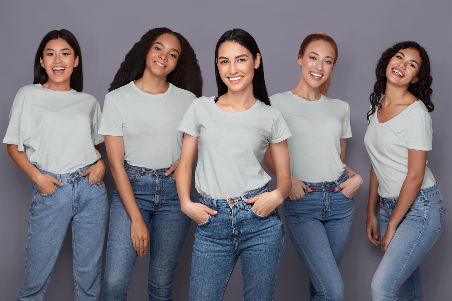 Grey HTR Premium 160 Women Round Neck