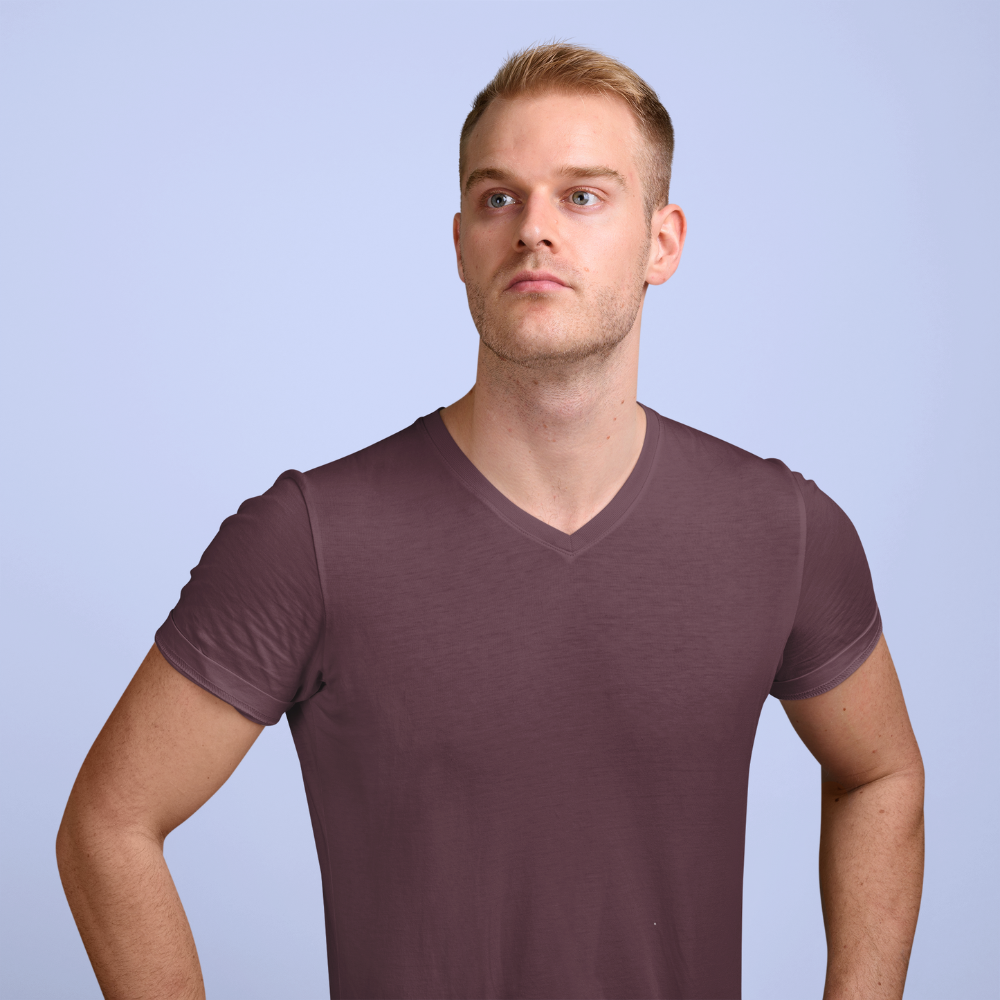 Maroon Men Premium 160 V-Neck