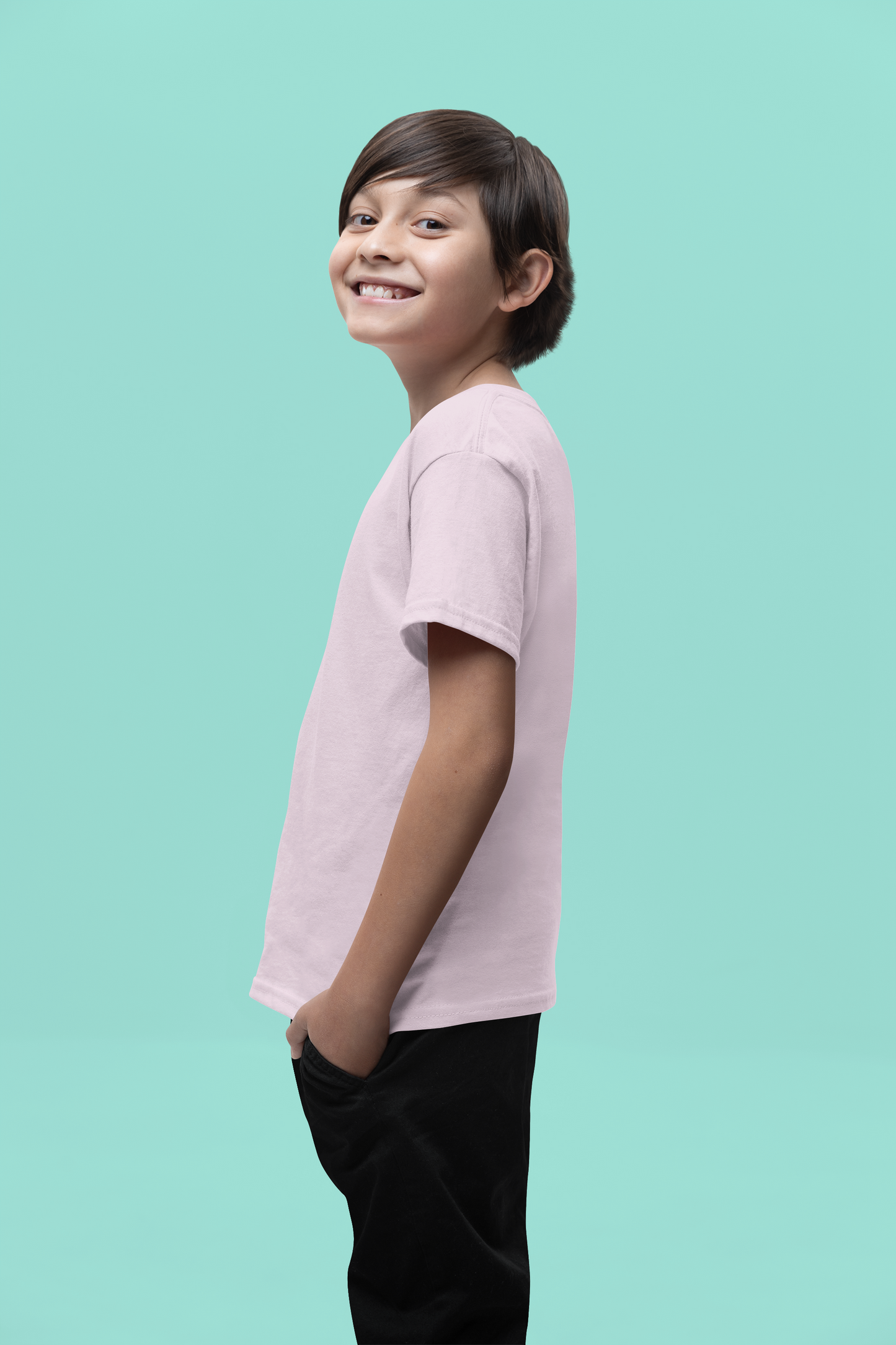 Soft Pink Kids Premium 160 Round Neck