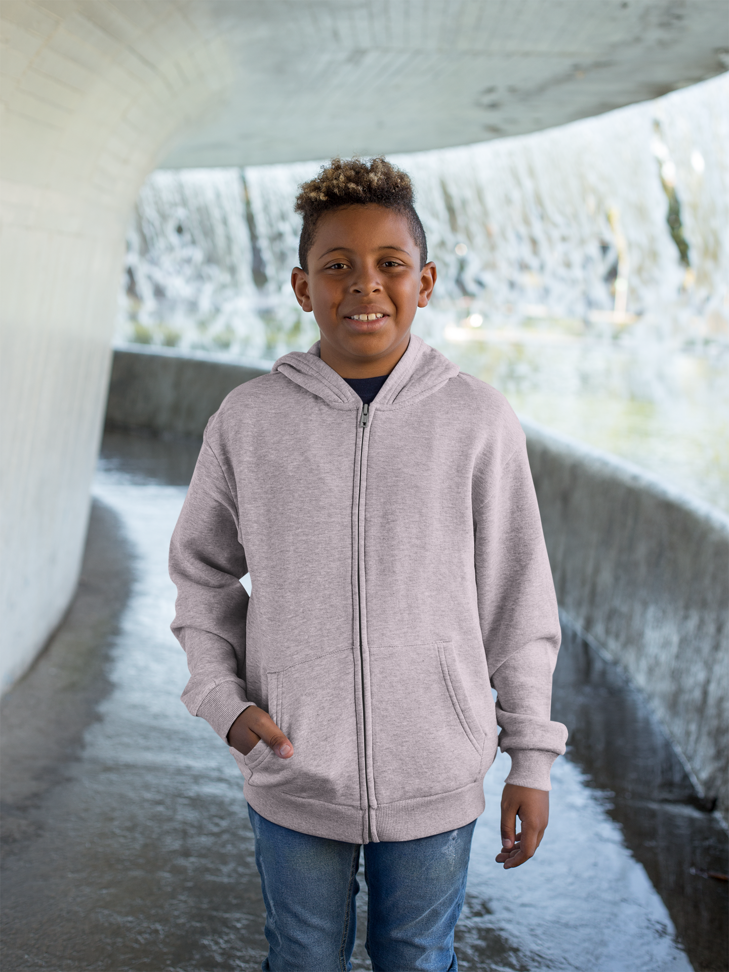 Soft Pink Kids premium Snowsoft Zipper Hoodie