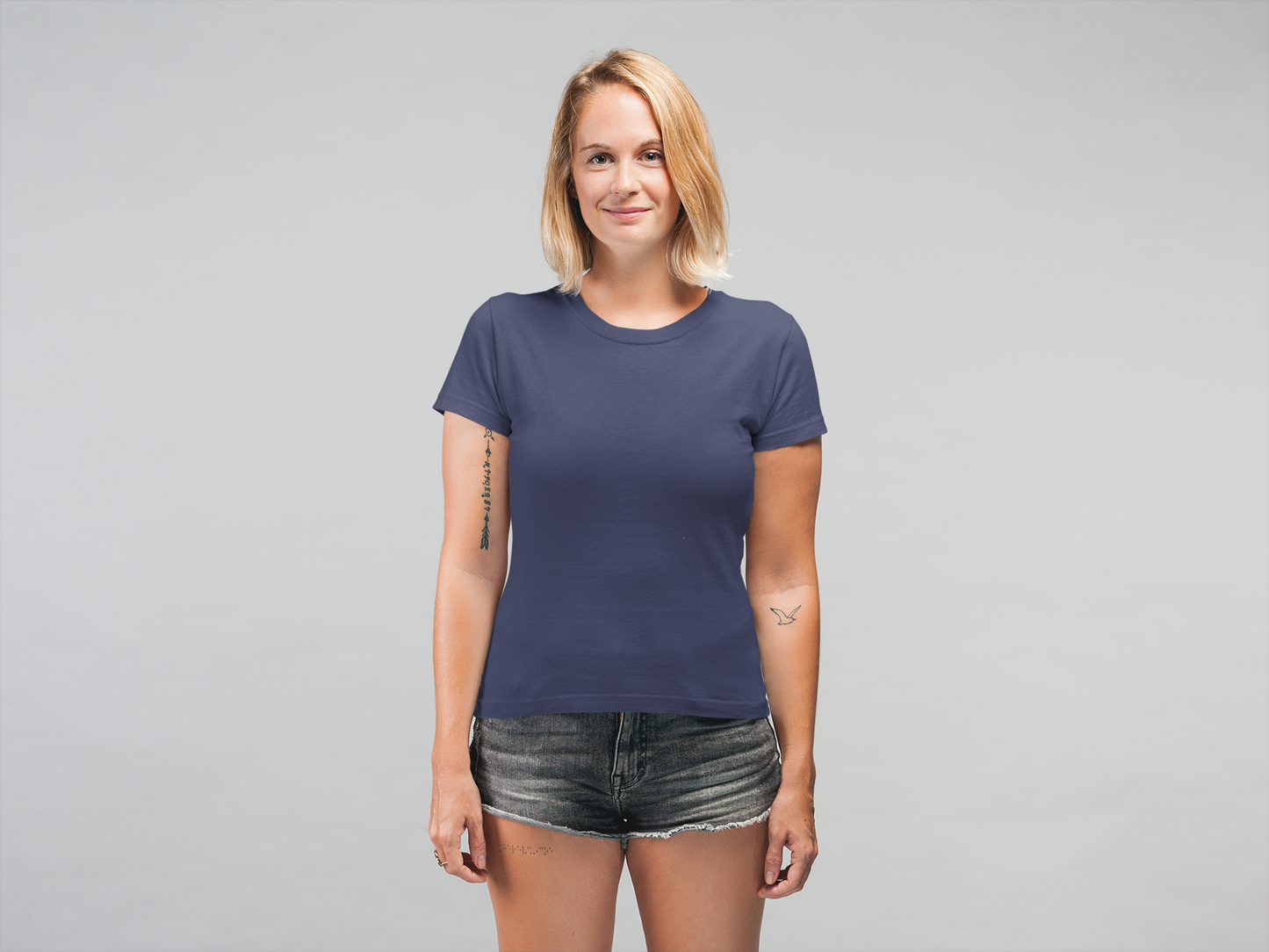 Navy Blue Platinum 180 GSM Unisex Round Neck
