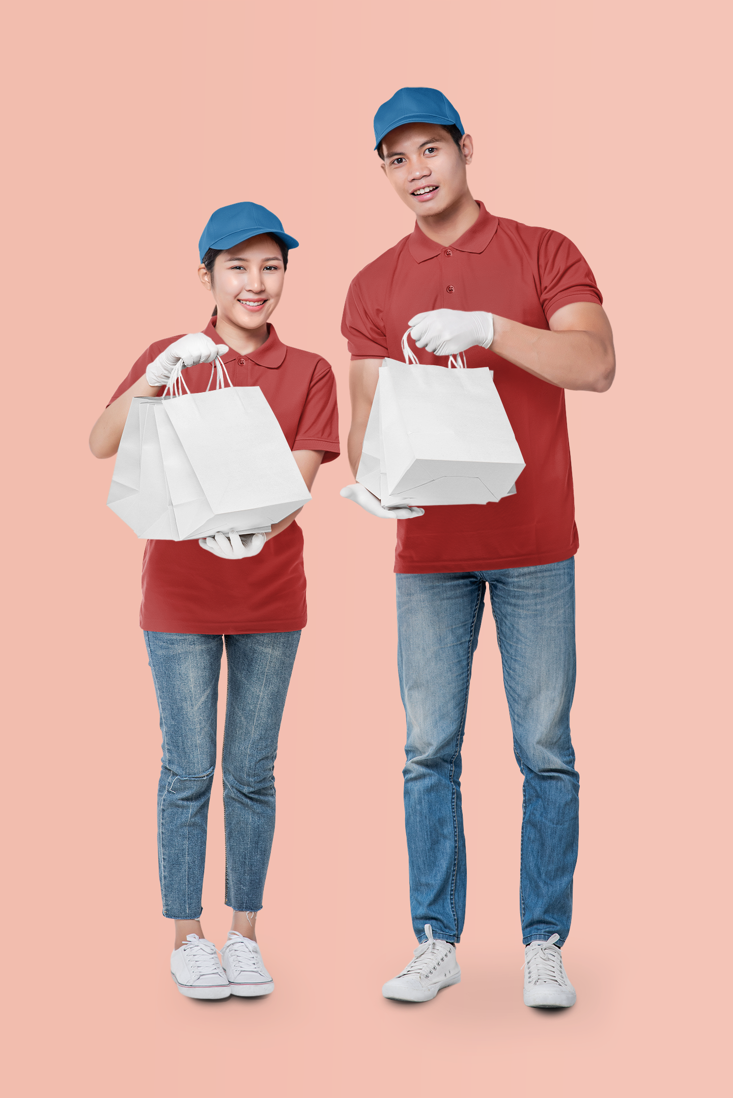 Red Smart Tech Unisex Polo
