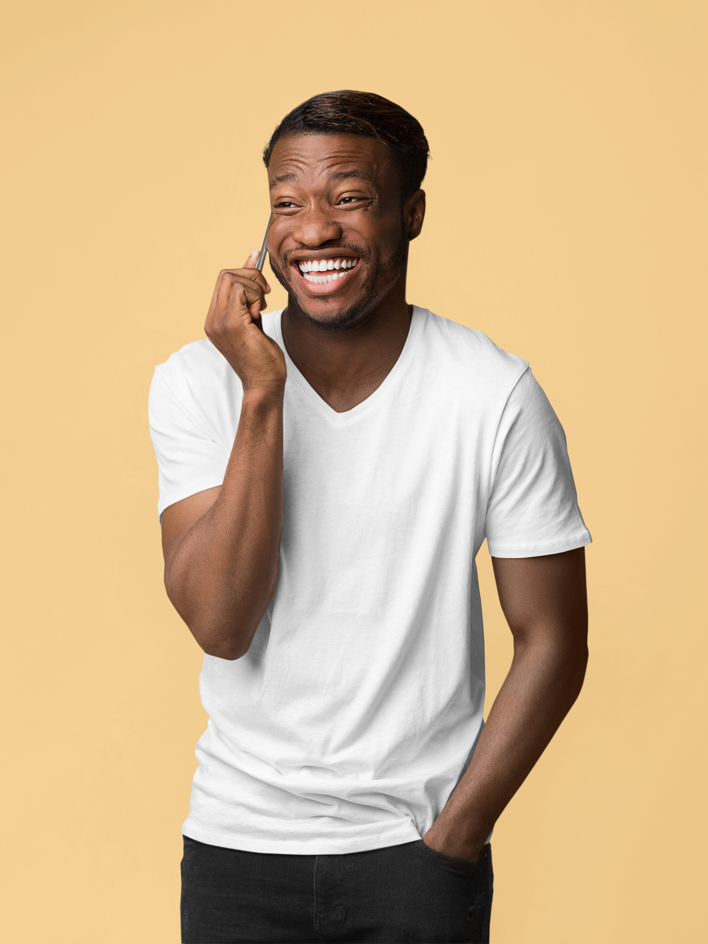 White Men Premium 160 V-Neck