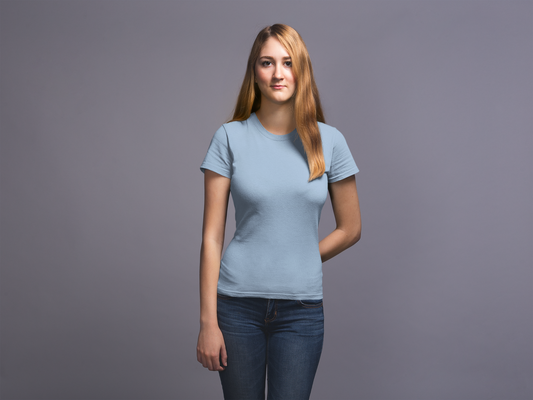 Ocean Blue Premium 160 Women Round Neck