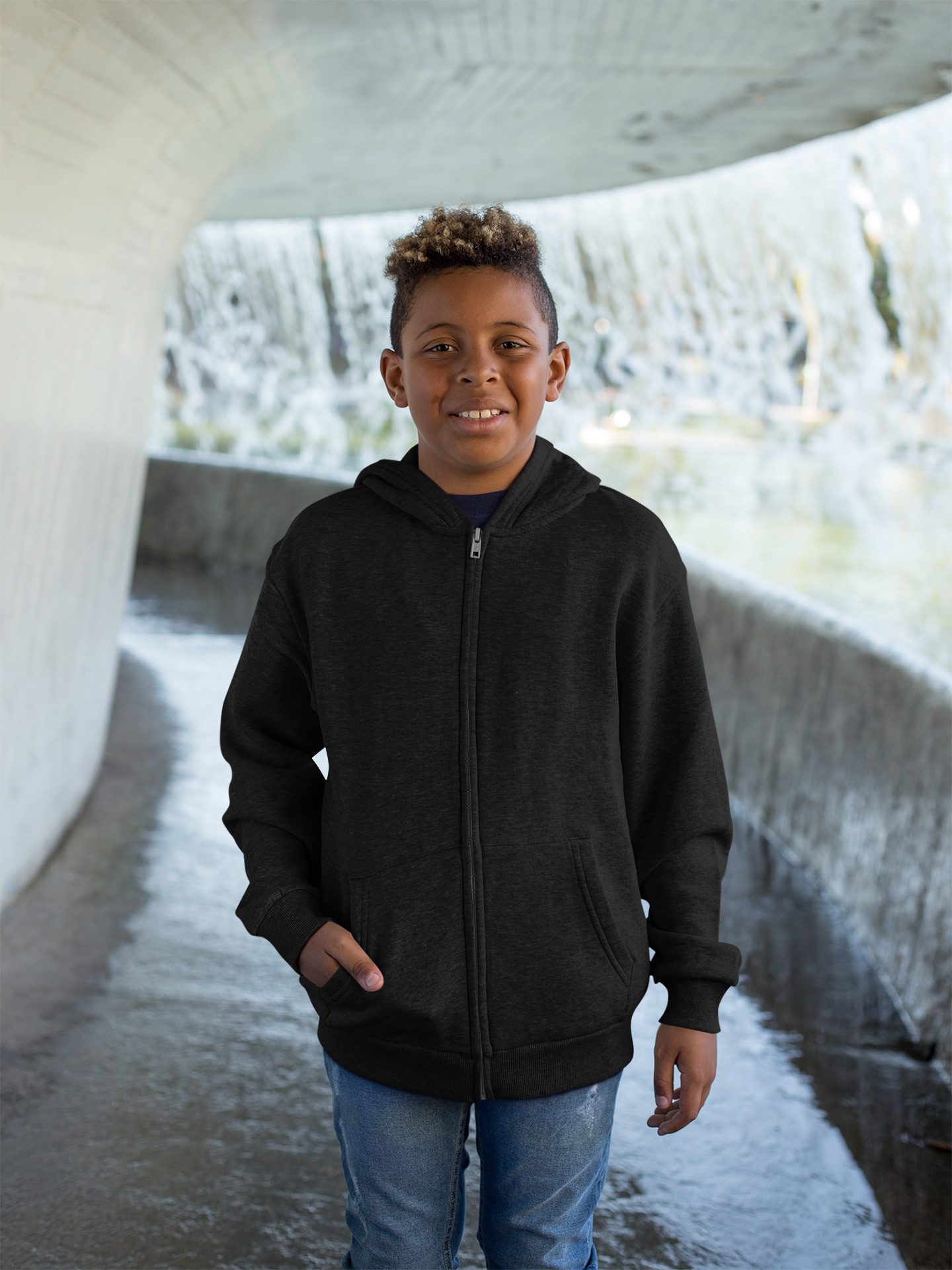 Black Kids premium Snowsoft Zipper Hoodie