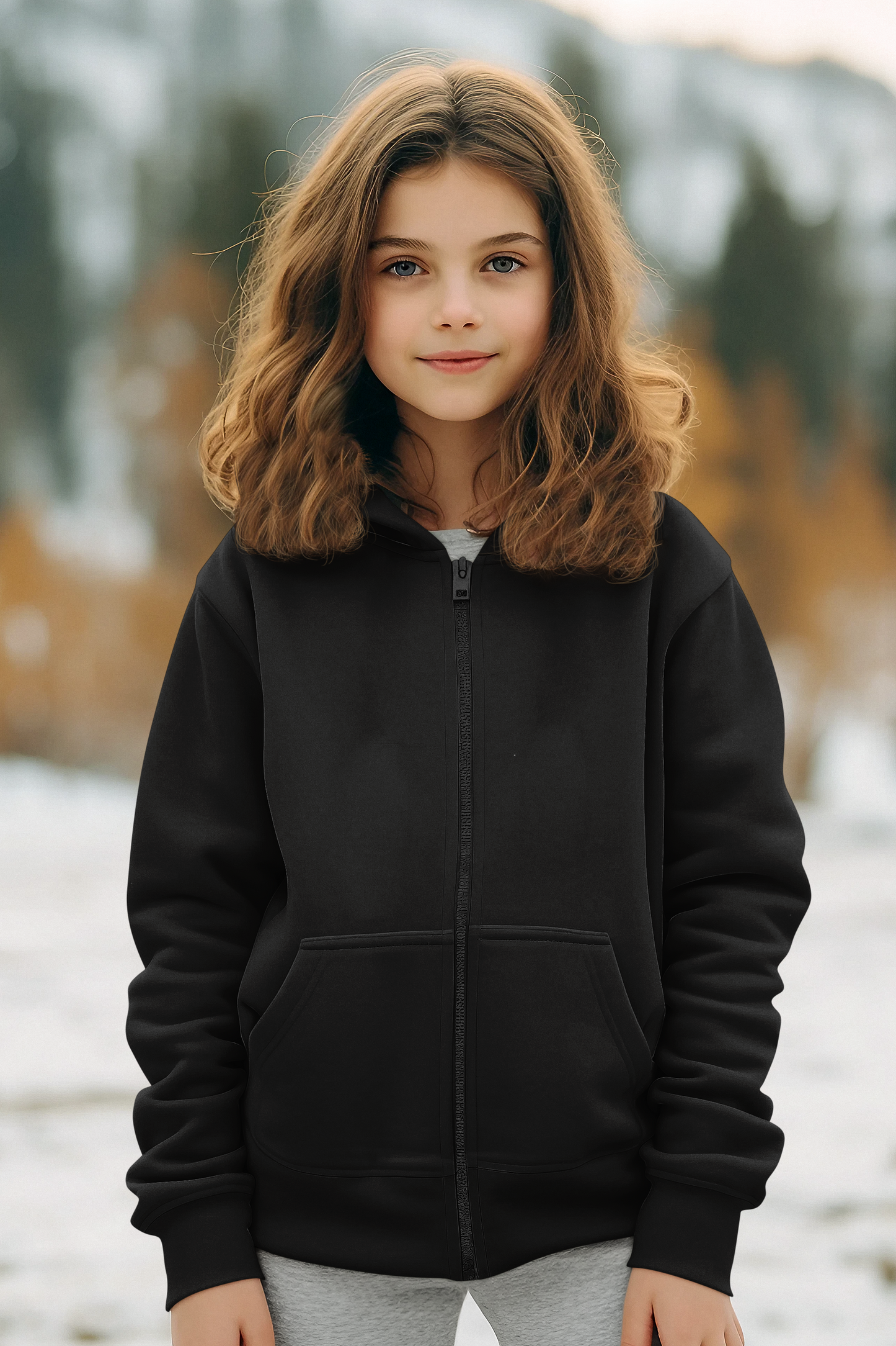 Black Kids premium Snowsoft Zipper Hoodie