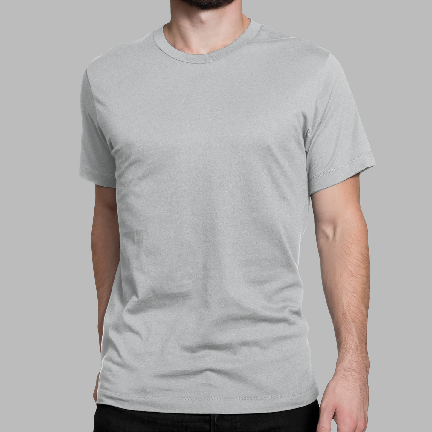Grey HTR Premium 160 GSM Unisex Round Neck